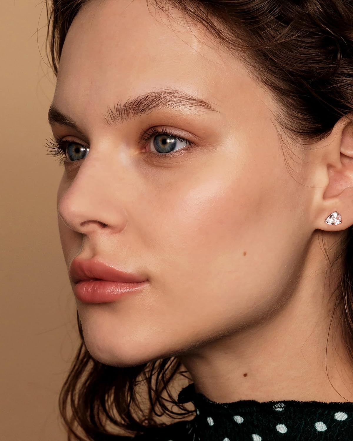 image:imagePAVOI 14K Gold Plated 925 Sterling Silver Cubic Zirconia Stud Earrings for Women Simulated Diamond CZ EarringsWhite Gold