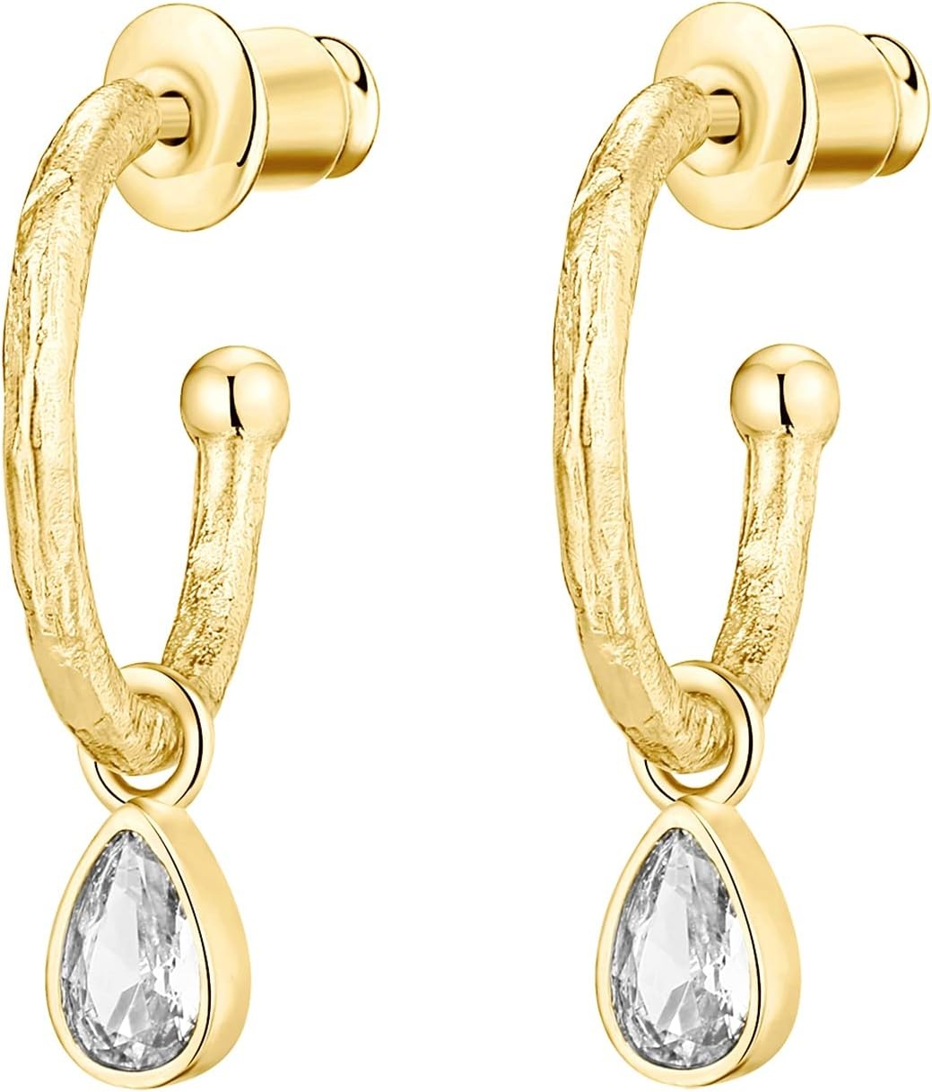 image:imagePAVOI 14K Gold Plated 925 Sterling Silver Post Huggie With Dangle Butterfly Evil Eye Hamsa Pearl Hoop Earring For Women Trendy Dangle Hoop EarringsYellow Gold