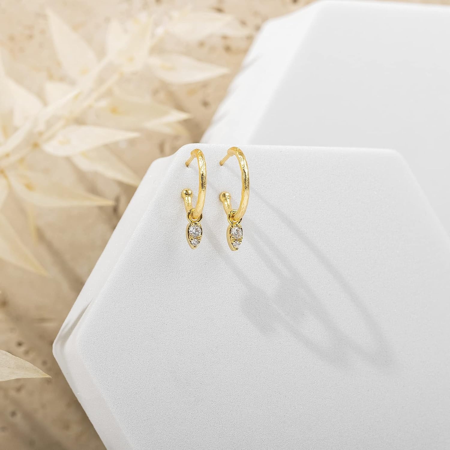 image:imagePAVOI 14K Gold Plated 925 Sterling Silver Post Huggie With Dangle Butterfly Evil Eye Hamsa Pearl Hoop Earring For Women Trendy Dangle Hoop EarringsYellow Gold