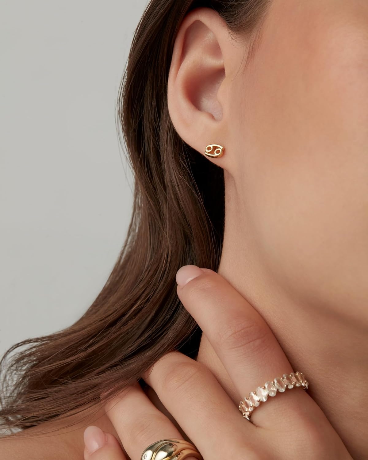 image:imagePAVOI 14K Gold Plated 925 Sterling Silver Posts Zodiac Sign Flat Back Earring Studs Birthday Gift for Women Astrology Earring PairGemini