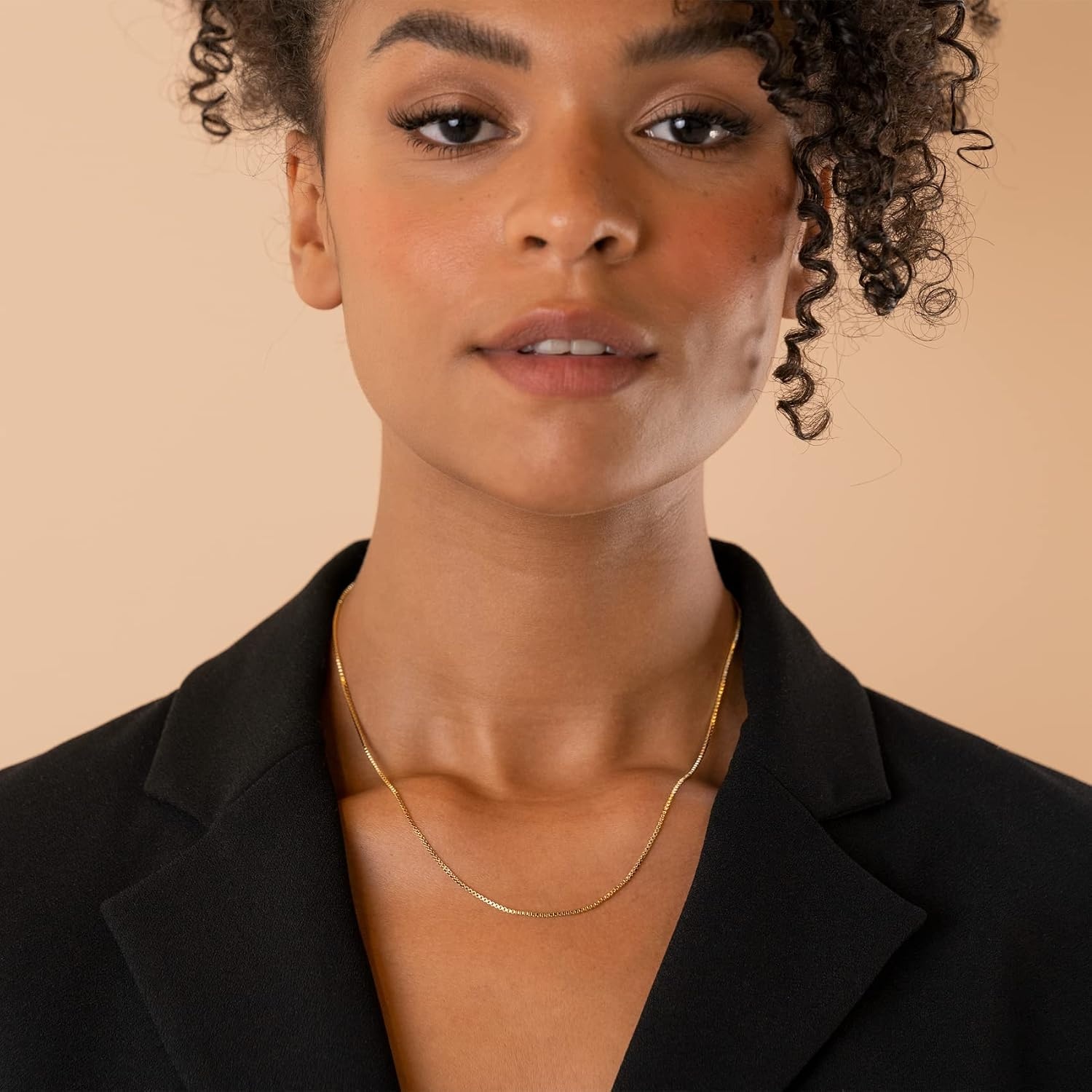 image:imagePAVOI 14K Gold Plated Adjustable Link Chain Necklace for Women Box Rope Sphere Bead Serpentine Anchor Mariner Gold Chain Necklaces18K Yellow Gold Vermeil