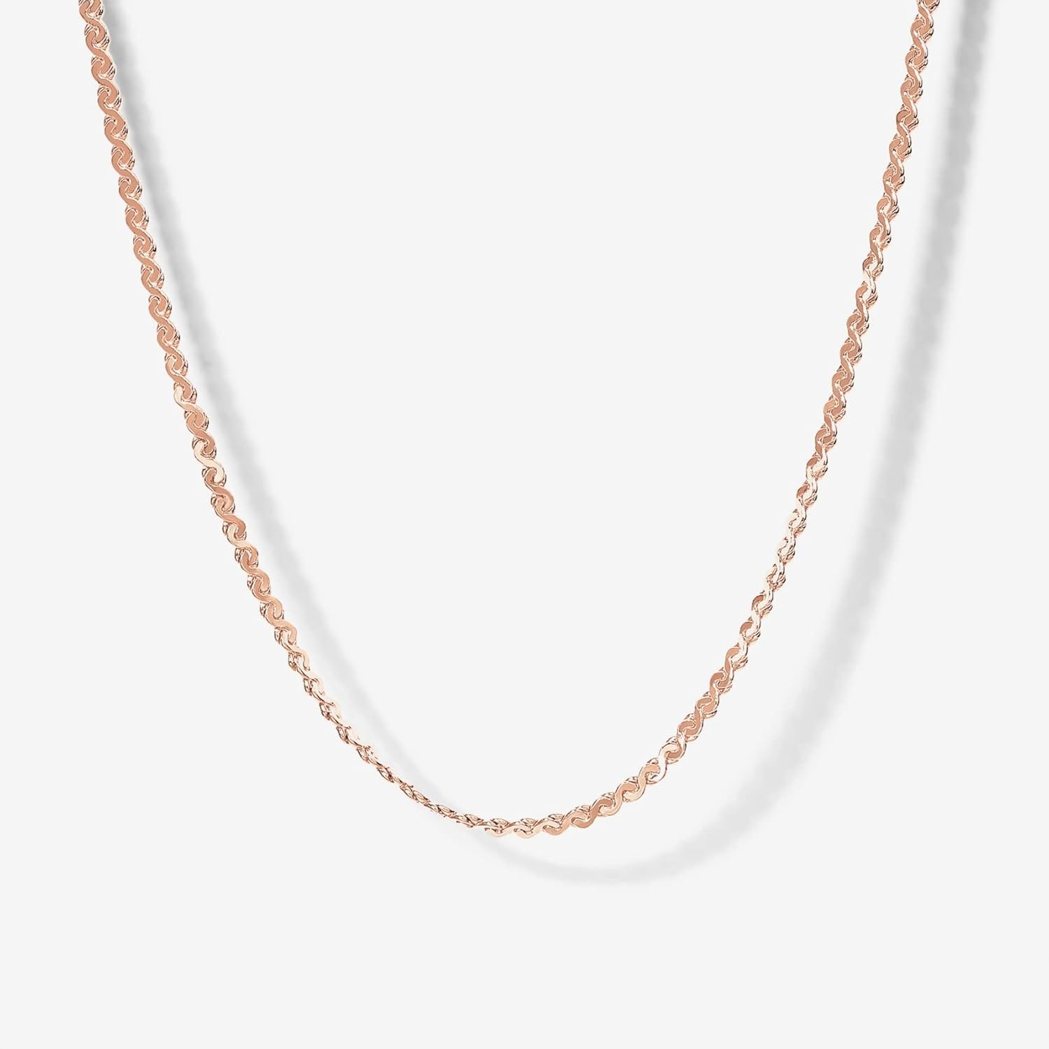 image:imagePAVOI 14K Gold Plated Adjustable Link Chain Necklace for Women Box Rope Sphere Bead Serpentine Anchor Mariner Gold Chain NecklacesRose Gold