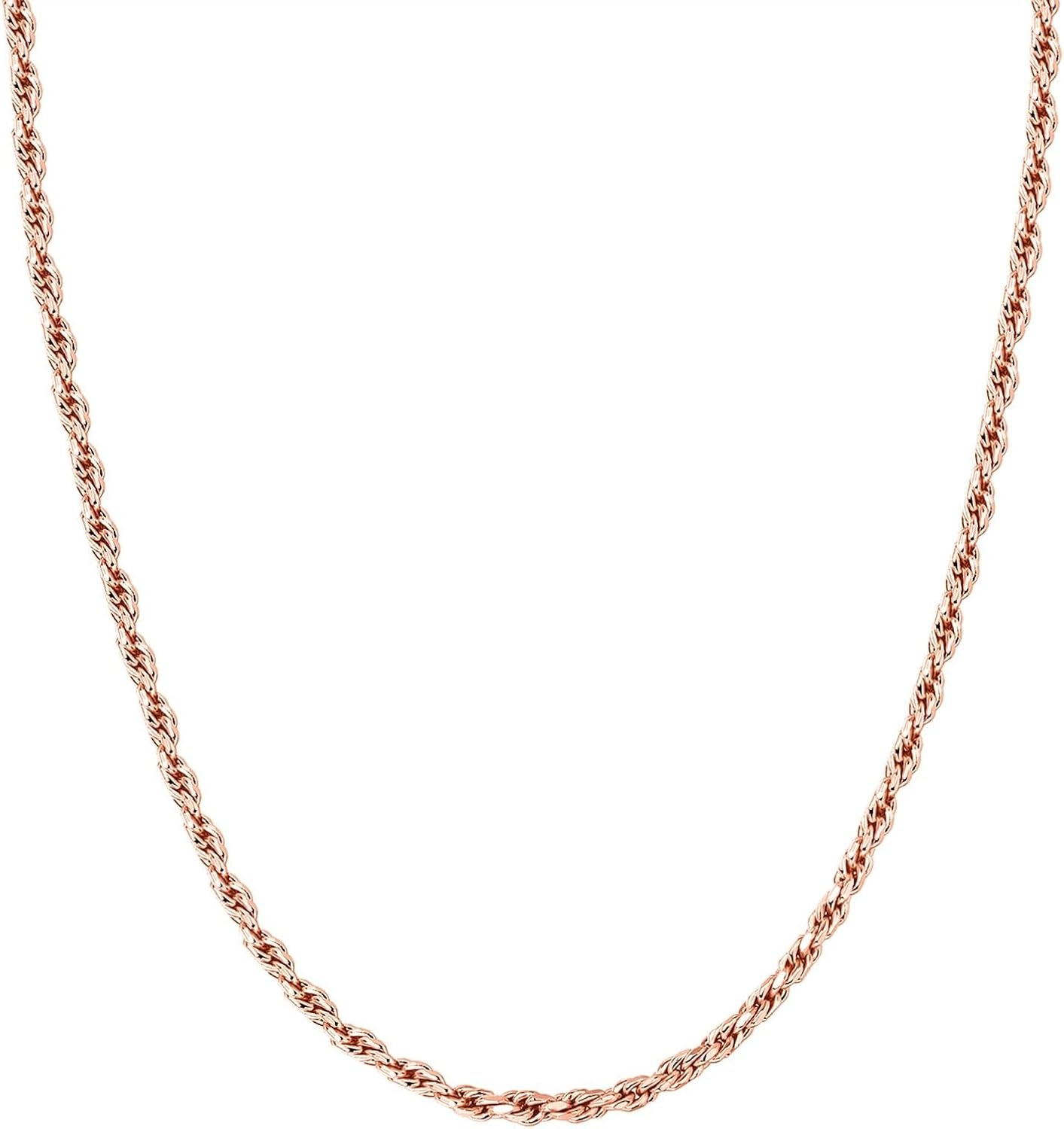 image:imagePAVOI 14K Gold Plated Adjustable Link Chain Necklace for Women Box Rope Sphere Bead Serpentine Anchor Mariner Gold Chain NecklacesRose Gold
