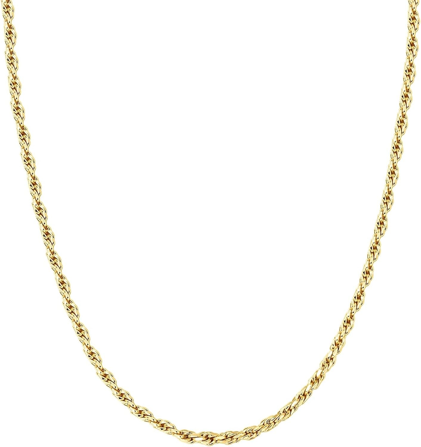 image:imagePAVOI 14K Gold Plated Adjustable Link Chain Necklace for Women Box Rope Sphere Bead Serpentine Anchor Mariner Gold Chain NecklacesYellow Gold