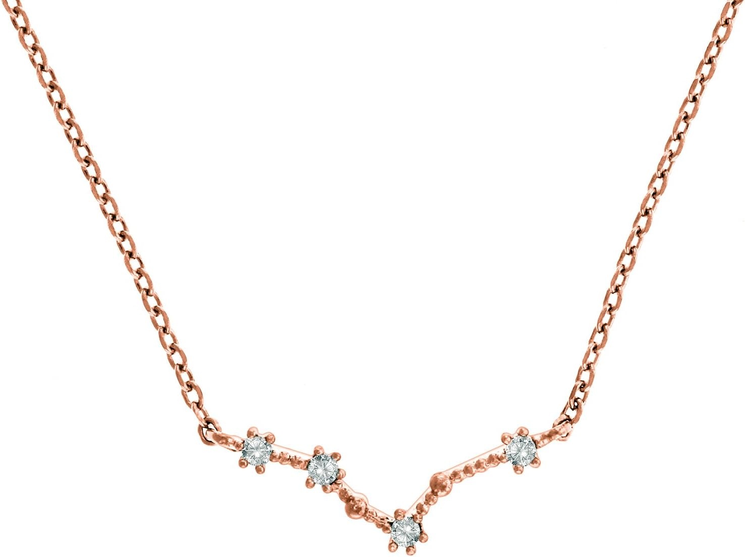 image:imagePAVOI 14K Gold Plated Astrology Constellation Horoscope Zodiac Necklace 1618Rose Gold
