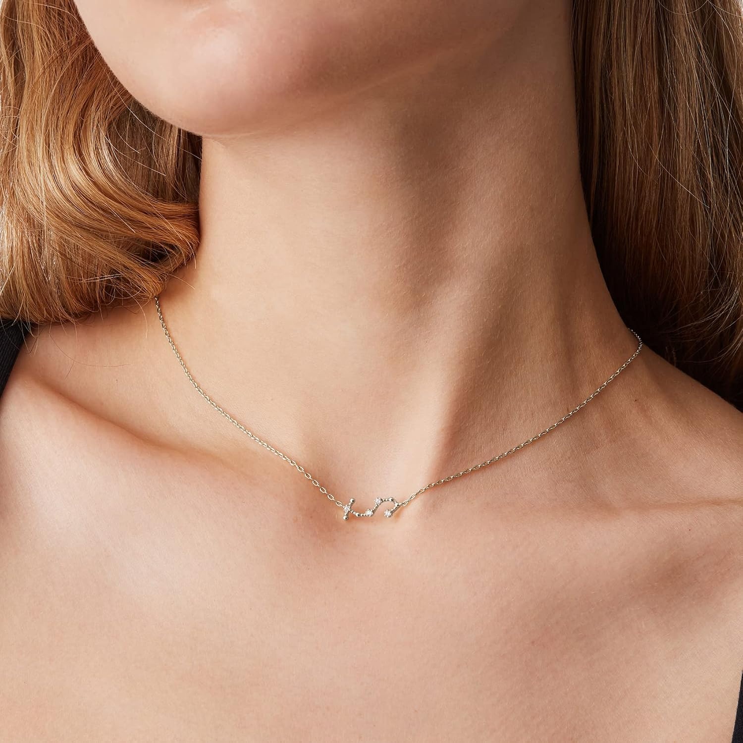 image:imagePAVOI 14K Gold Plated Astrology Constellation Horoscope Zodiac Necklace 1618White Gold