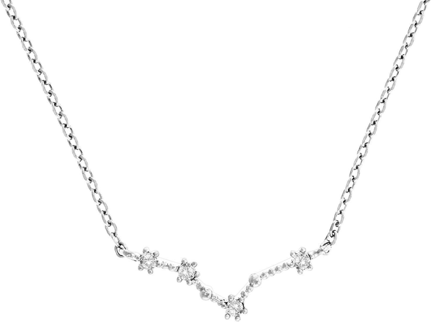 image:imagePAVOI 14K Gold Plated Astrology Constellation Horoscope Zodiac Necklace 1618White Gold