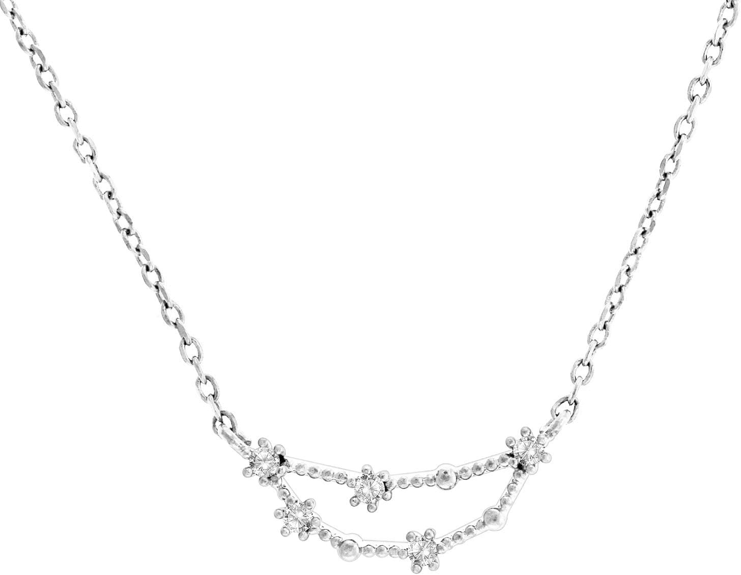 image:imagePAVOI 14K Gold Plated Astrology Constellation Horoscope Zodiac Necklace 1618White Gold