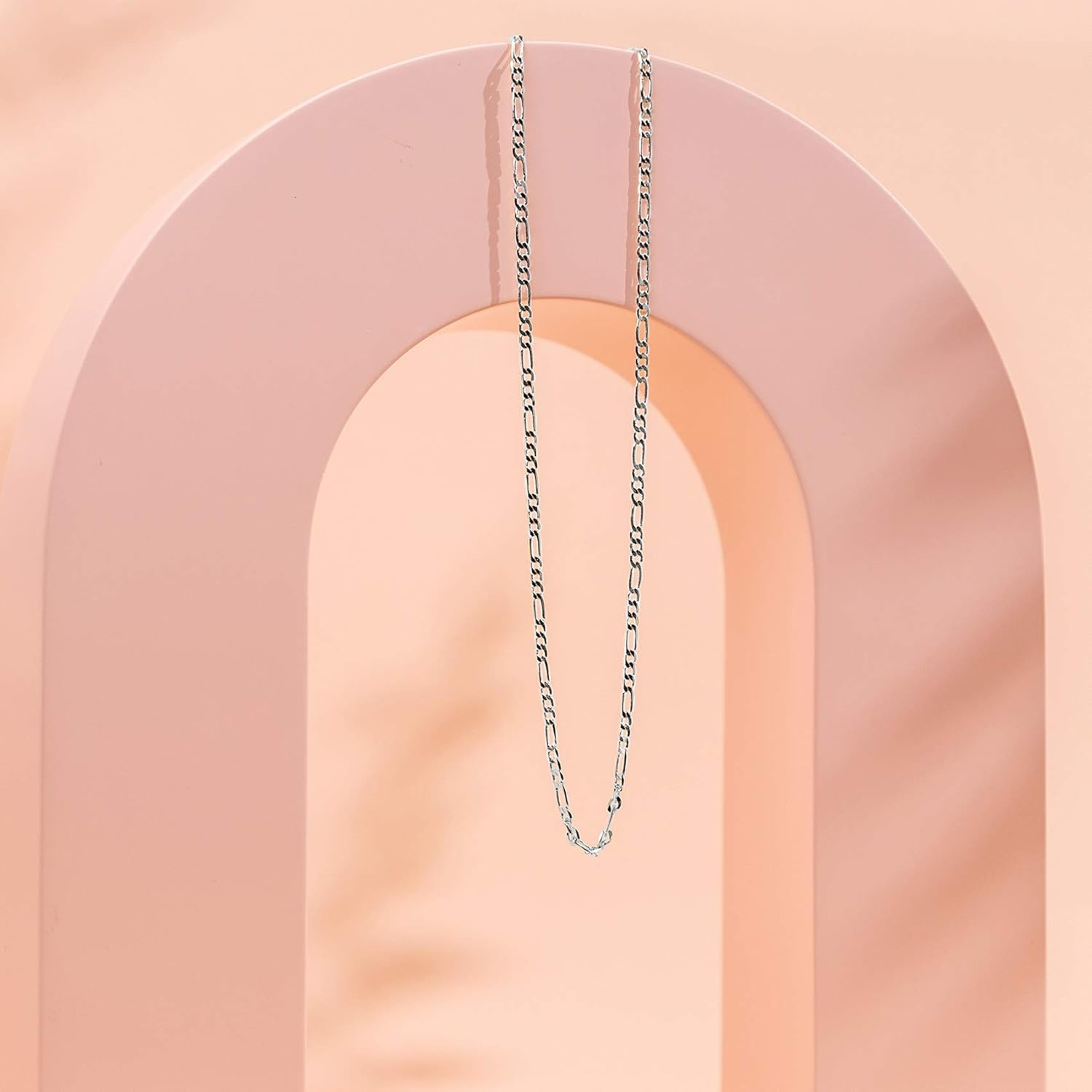 image:imagePAVOI 14K Gold Plated Curb Paperclip Box Sphere Bead Snake Herringbone and Figaro Chain Adjustable NecklaceWhite Gold