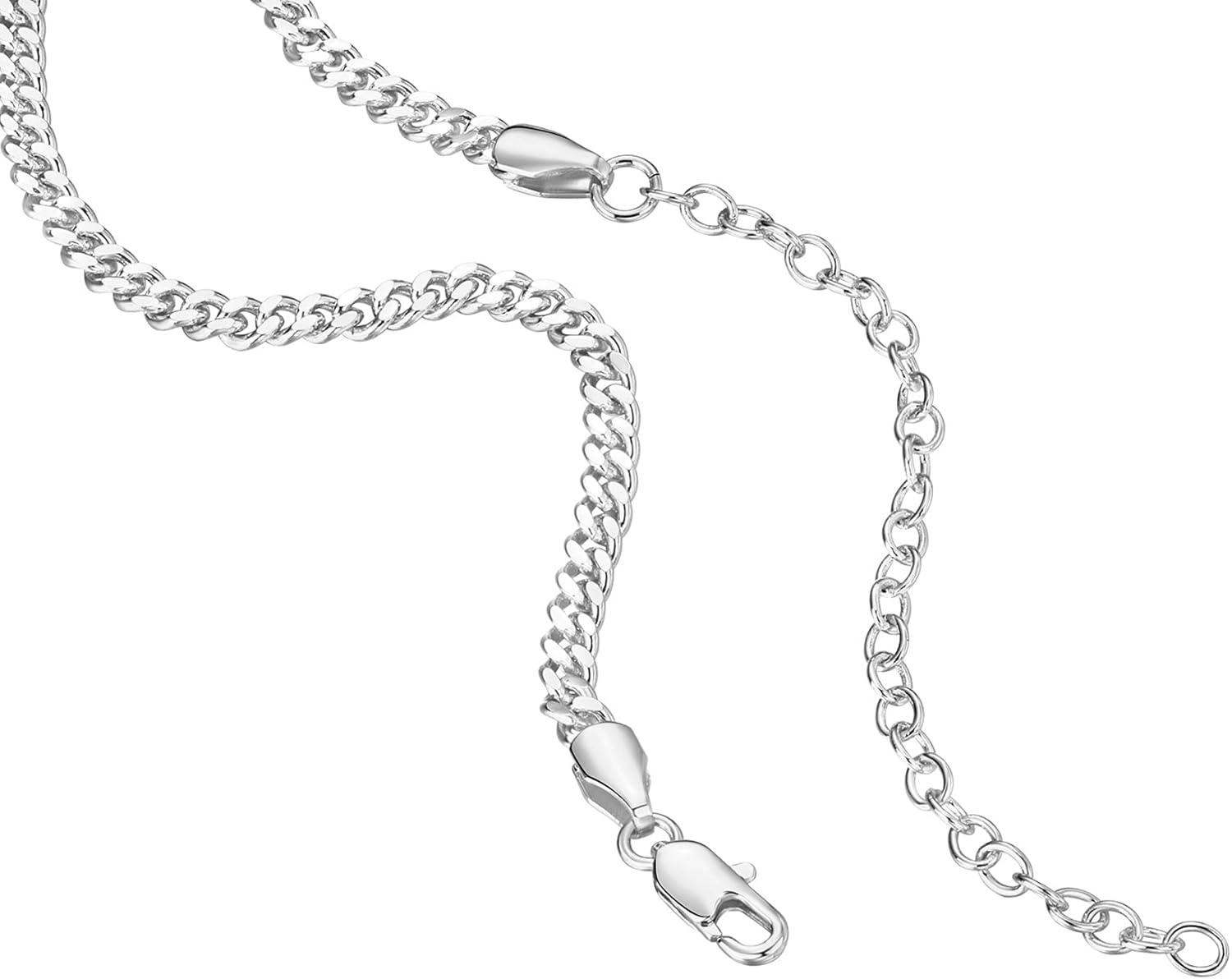 image:imagePAVOI 14K Gold Plated Curb Paperclip Box Sphere Bead Snake Herringbone and Figaro Chain Adjustable NecklaceWhite Gold