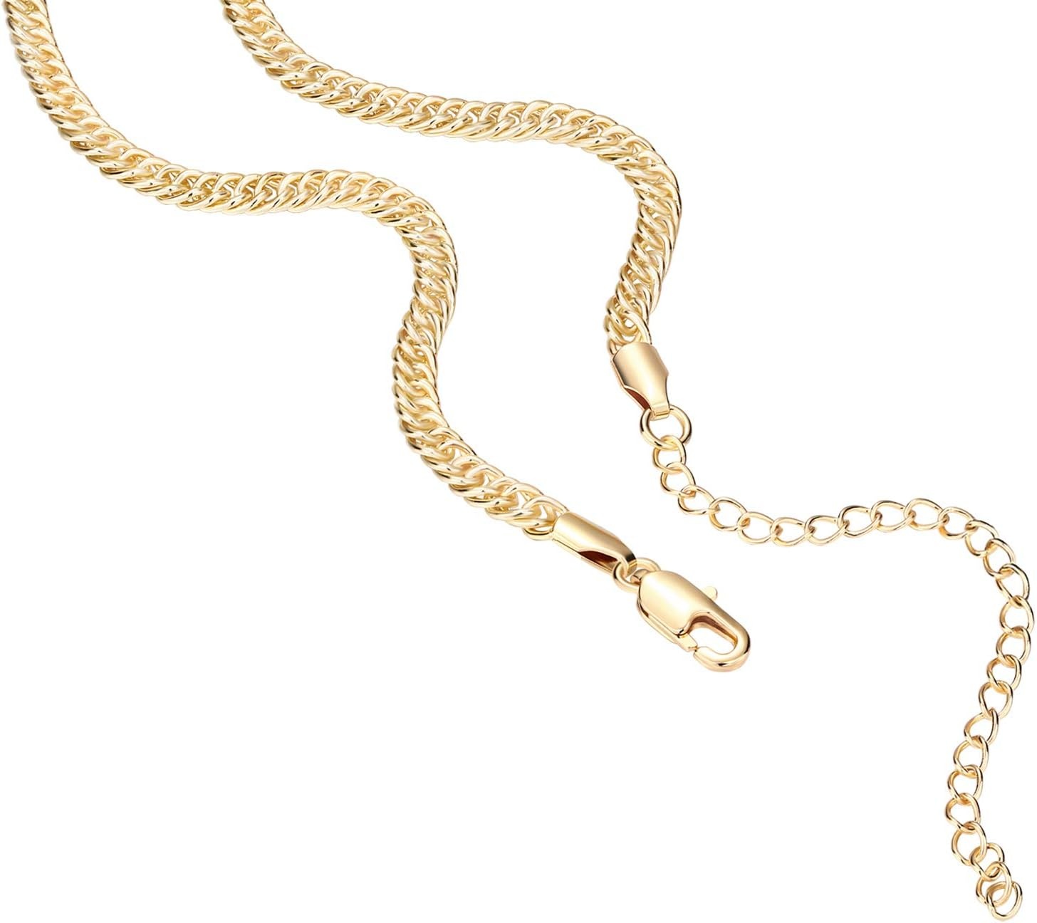 image:imagePAVOI 14K Gold Plated Curb Paperclip Box Sphere Bead Snake Herringbone and Figaro Chain Adjustable NecklaceYellow Gold