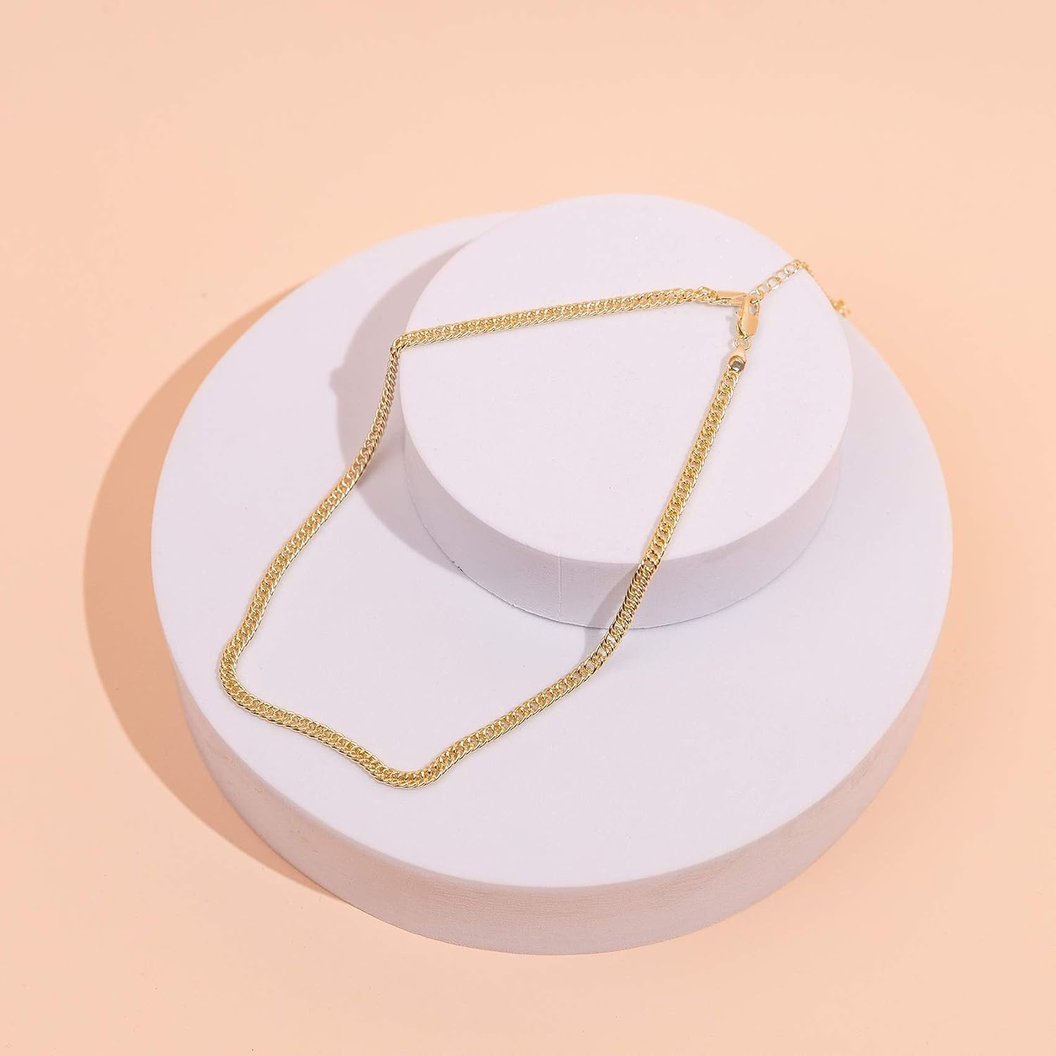 image:imagePAVOI 14K Gold Plated Curb Paperclip Box Sphere Bead Snake Herringbone and Figaro Chain Adjustable NecklaceYellow Gold