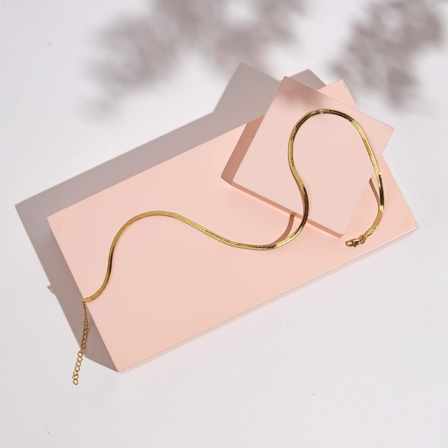 image:imagePAVOI 14K Gold Plated Curb Paperclip Box Sphere Bead Snake Herringbone and Figaro Chain Adjustable NecklaceYellow Gold