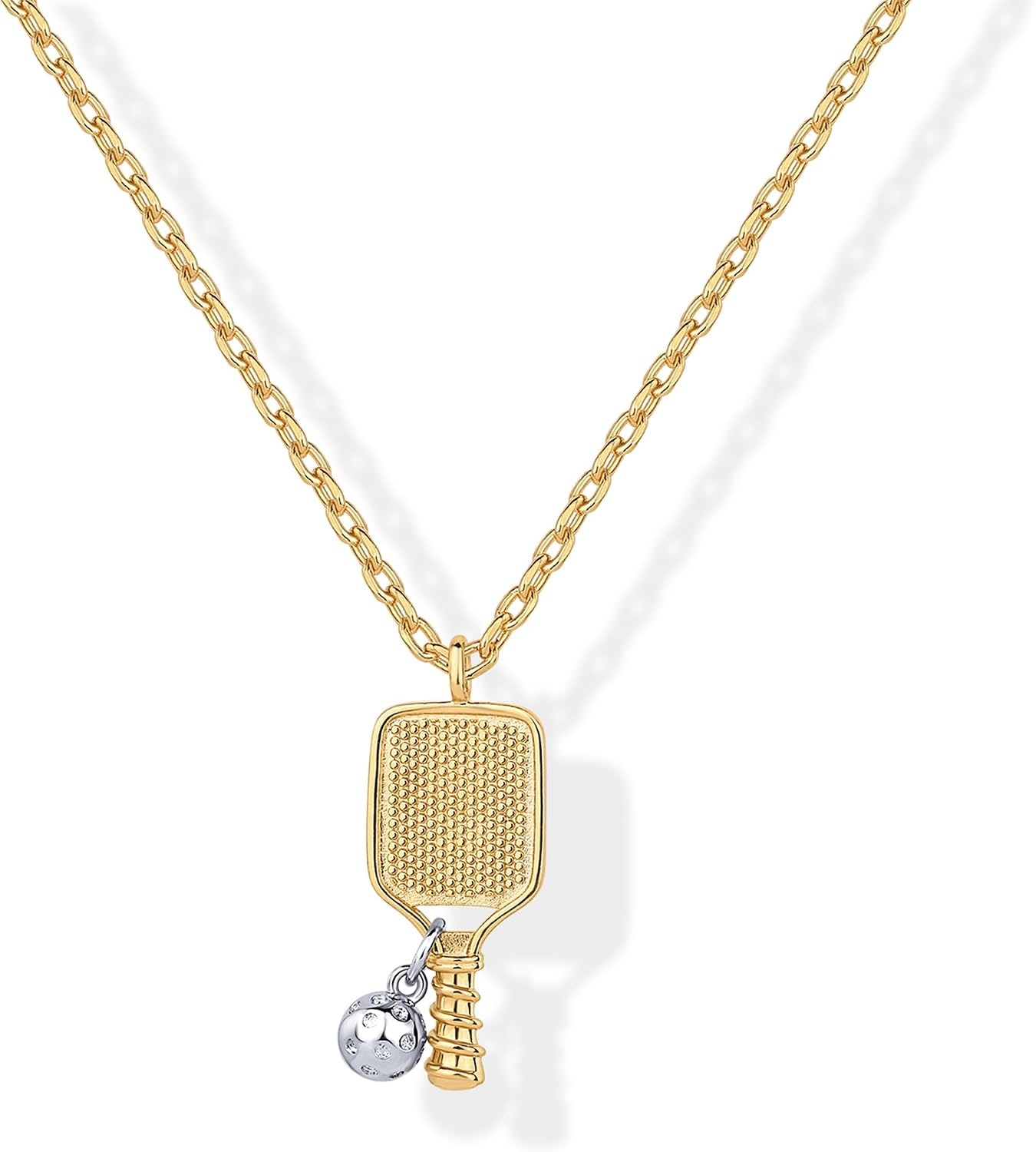 image:imagePAVOI 14K Gold Plated Dainty Cubic Zirconia Pendant Necklace for Women Dot Elephant Butterfly Pineapple Lock Knot Palm Tree Bow Smiley Pendant Layering Chain NecklacesYellow Gold