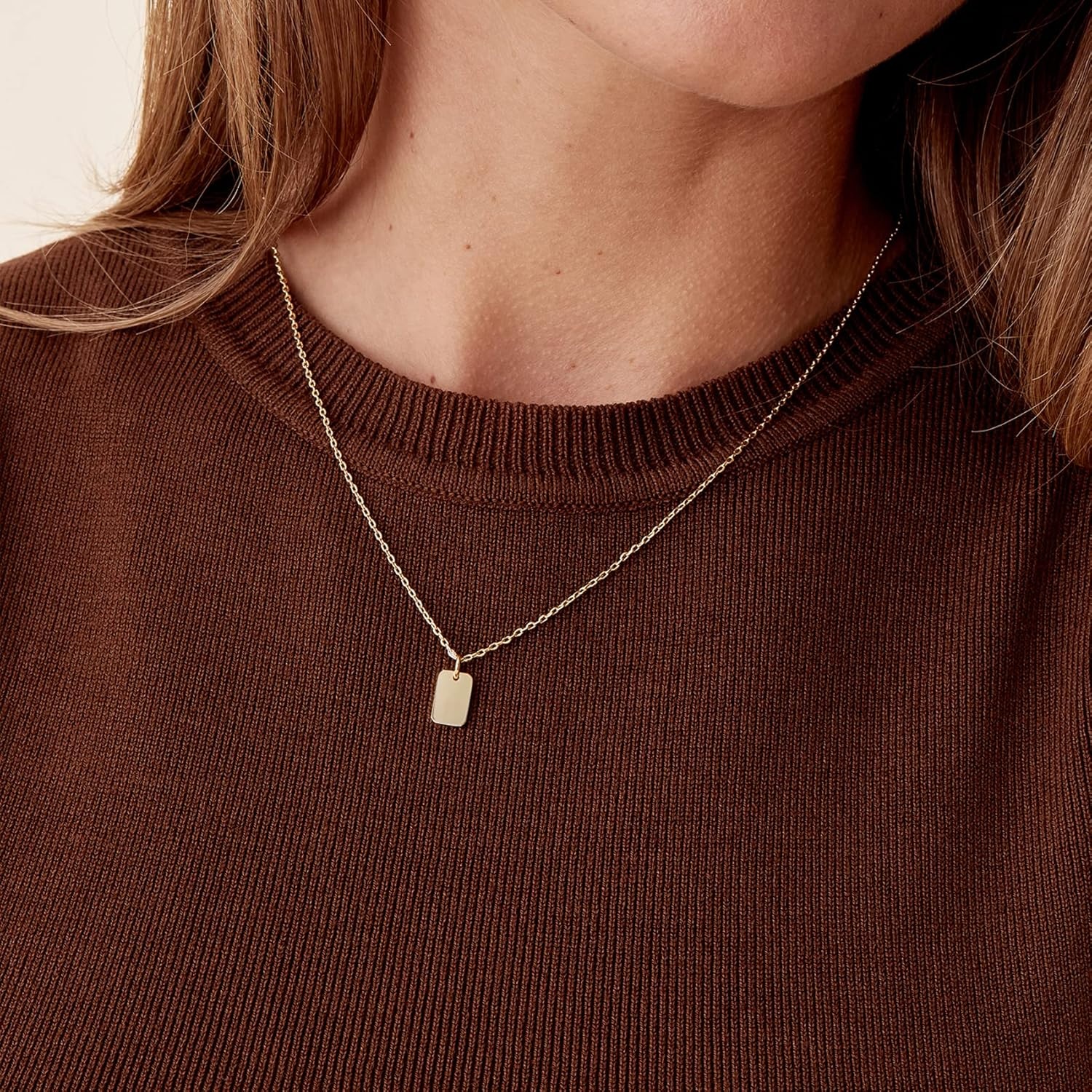 image:imagePAVOI 14K Gold Plated Dainty Cubic Zirconia Pendant Necklace for Women Dot Elephant Butterfly Pineapple Lock Knot Palm Tree Bow Smiley Pendant Layering Chain NecklacesYellow Gold