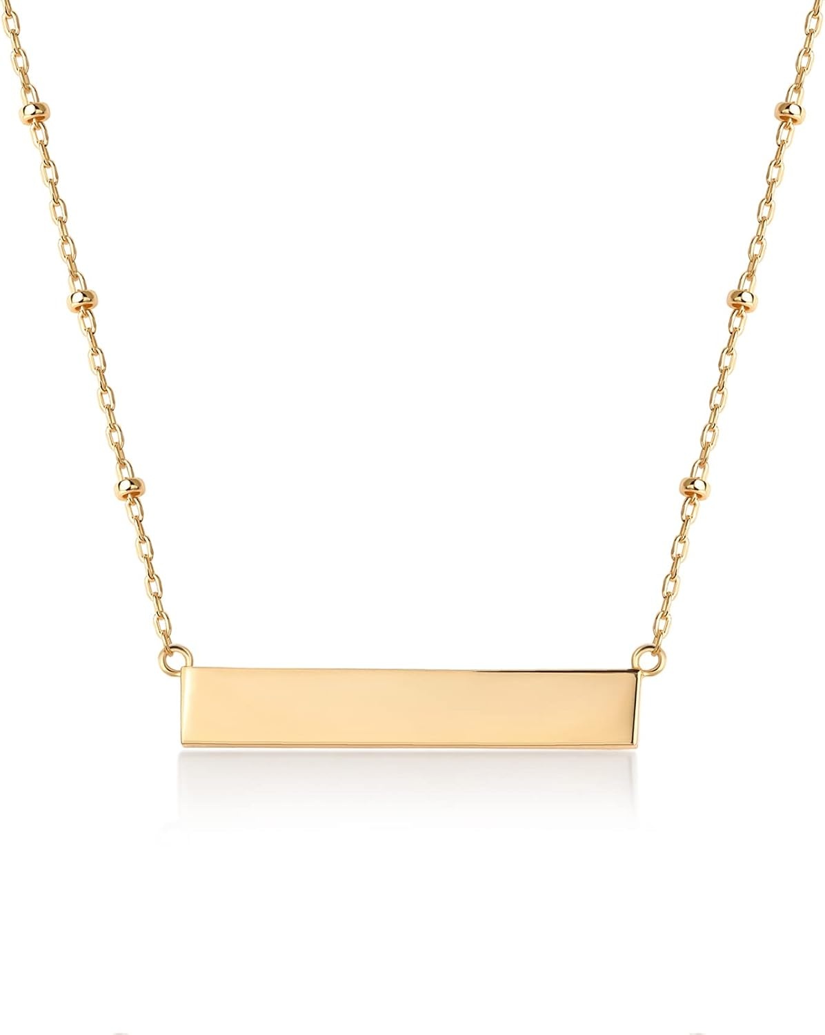 image:imagePAVOI 14K Gold Plated Dainty Cubic Zirconia Pendant Necklace for Women Dot Elephant Butterfly Pineapple Lock Knot Palm Tree Bow Smiley Pendant Layering Chain NecklacesYellow Gold