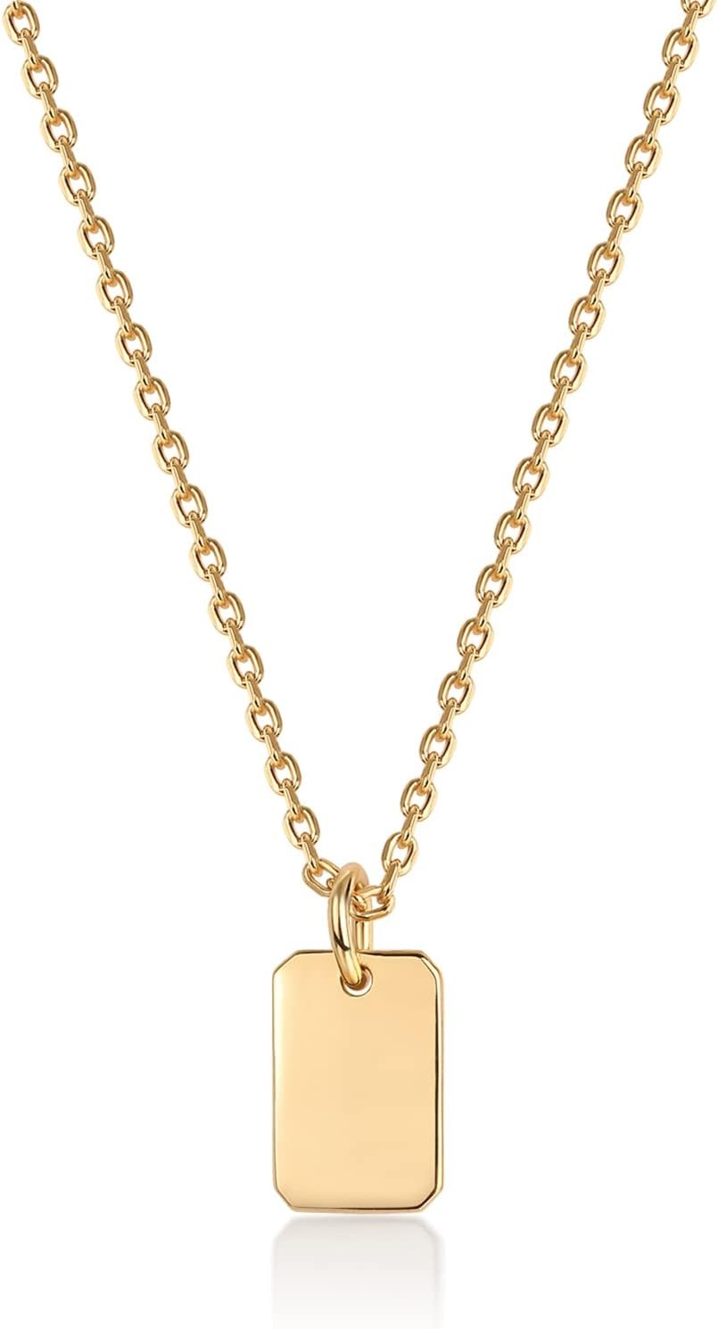 image:imagePAVOI 14K Gold Plated Dainty Cubic Zirconia Pendant Necklace for Women Dot Elephant Butterfly Pineapple Lock Knot Palm Tree Bow Smiley Pendant Layering Chain NecklacesYellow Gold