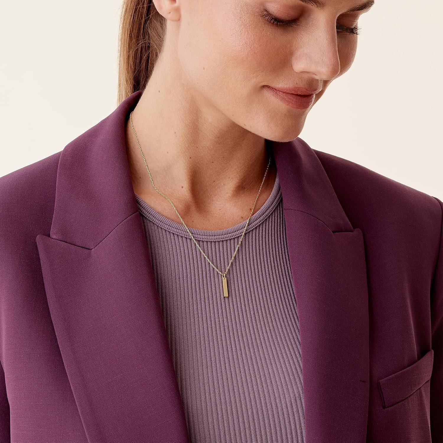 image:imagePAVOI 14K Gold Plated Dainty Cubic Zirconia Pendant Necklace for Women Dot Elephant Butterfly Pineapple Lock Knot Palm Tree Bow Smiley Pendant Layering Chain NecklacesYellow Gold