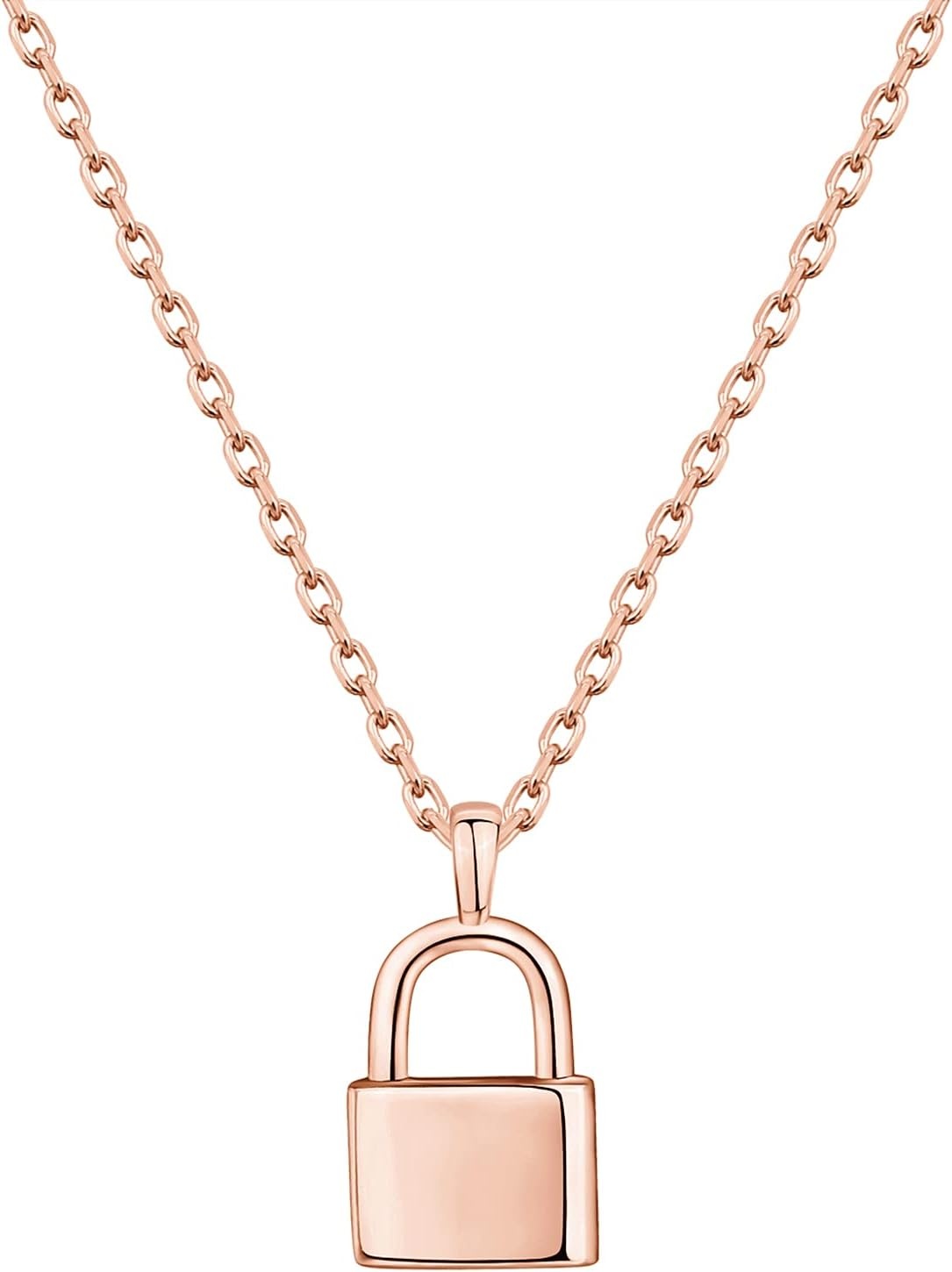 image:imagePAVOI 14K Gold Plated Dainty Cubic Zirconia Pendant Necklace for Women Dot Elephant Butterfly Pineapple Lock Knot Palm Tree Bow Smiley Pendant Layering Chain NecklacesRose Gold