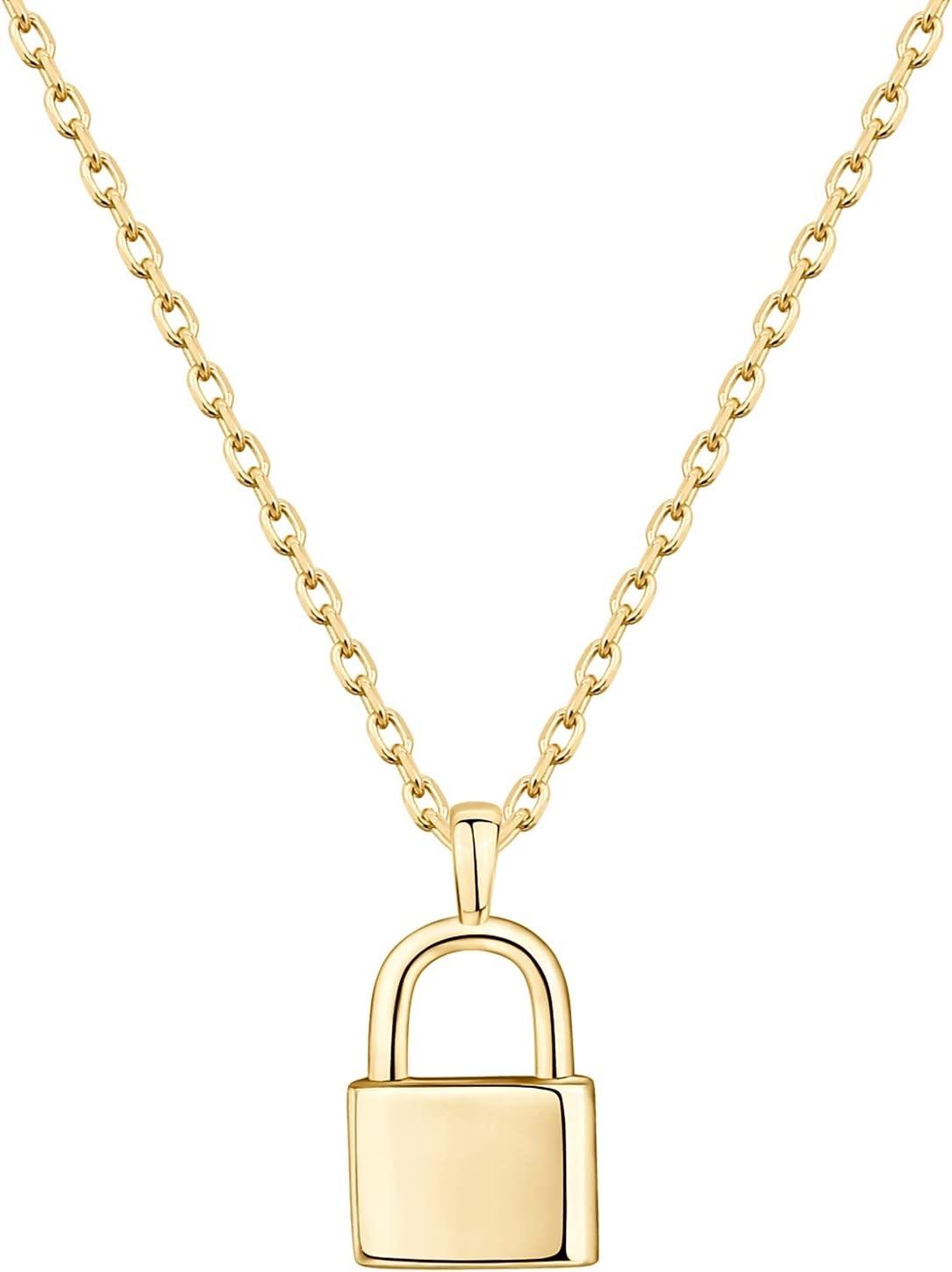 image:imagePAVOI 14K Gold Plated Dainty Cubic Zirconia Pendant Necklace for Women Dot Elephant Butterfly Pineapple Lock Knot Palm Tree Bow Smiley Pendant Layering Chain NecklacesYellow Gold