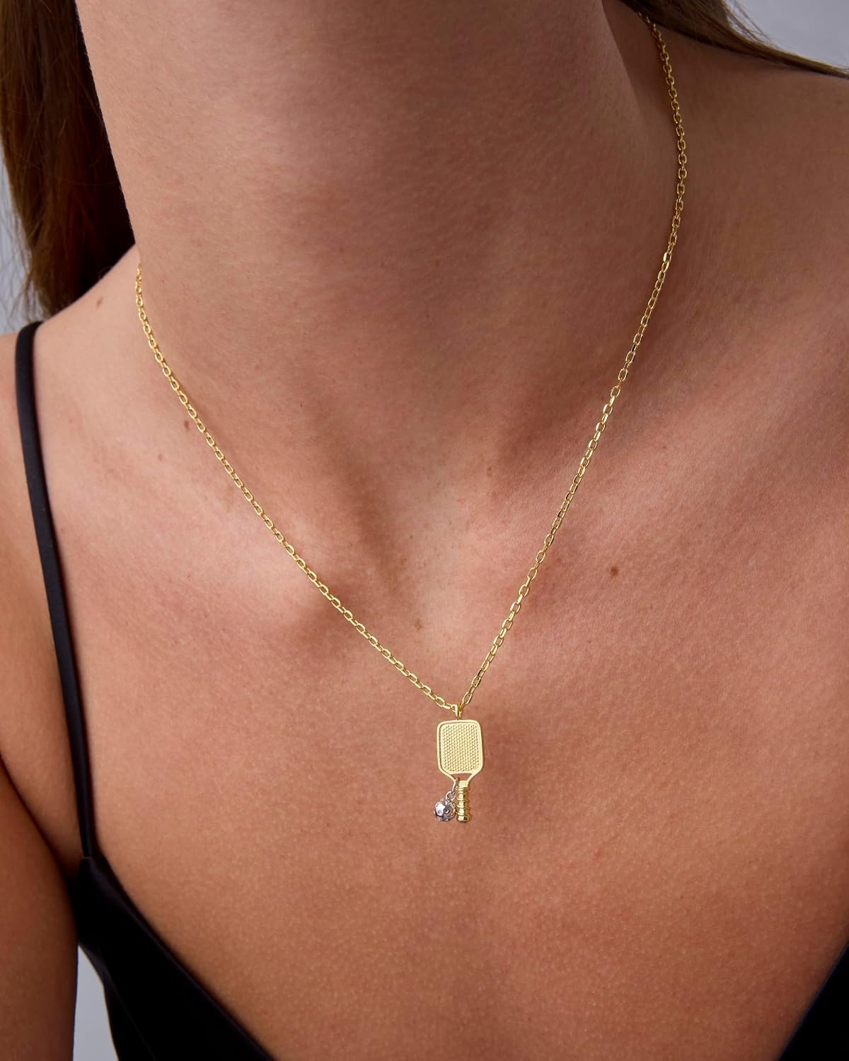image:imagePAVOI 14K Gold Plated Dainty Cubic Zirconia Pendant Necklace for Women Dot Elephant Butterfly Pineapple Lock Knot Palm Tree Bow Smiley Pendant Layering Chain NecklacesYellow Gold