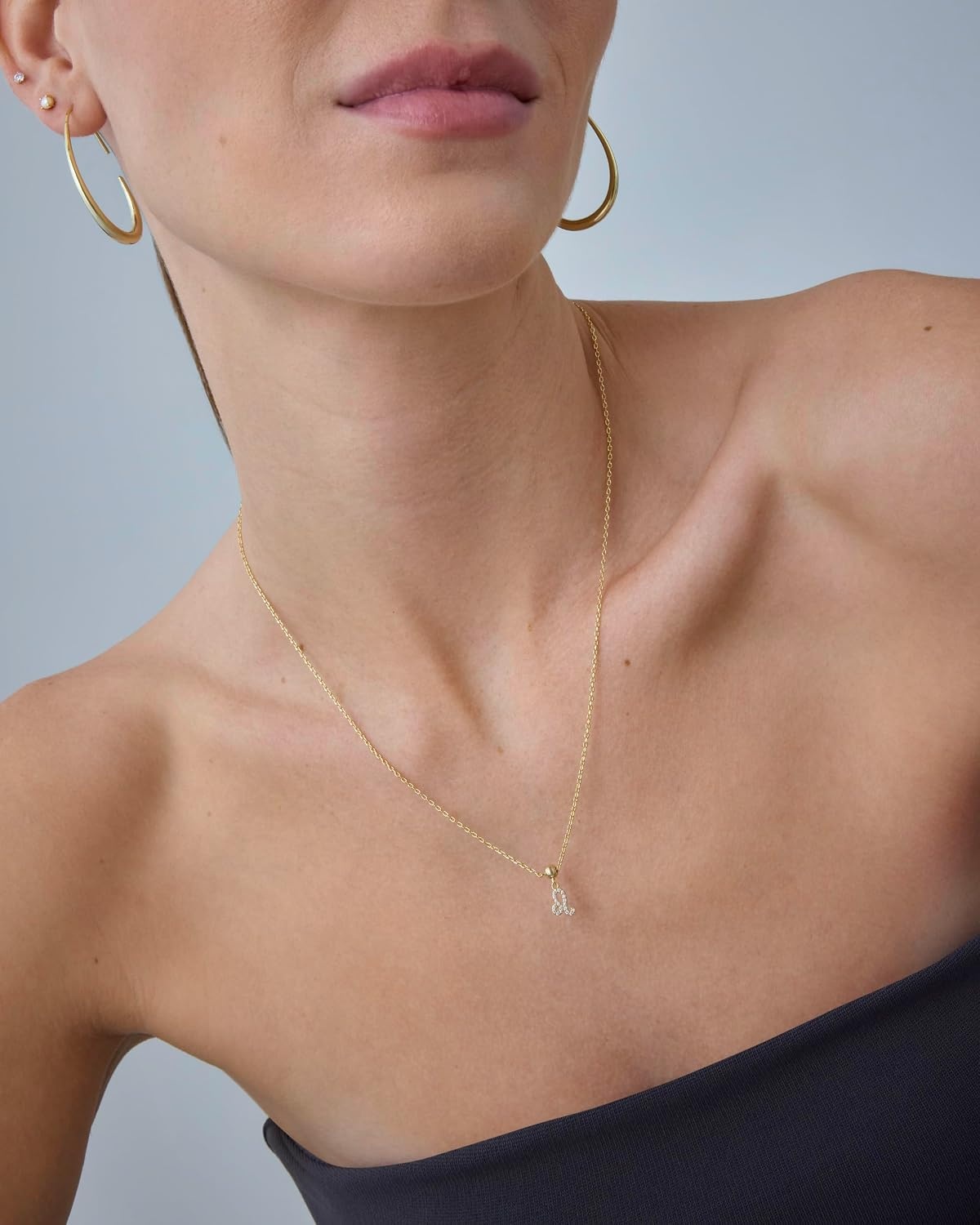 image:imagePAVOI 14K Gold Plated Dainty Zodiac Necklace with Charms Adjustable Chain Gold Charm Zodiac Necklaces for Women Small Astrology Removable Pendants Cute Jewelry GiftsYellow Gold