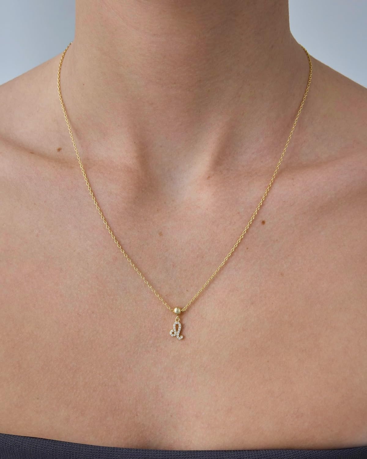 image:imagePAVOI 14K Gold Plated Dainty Zodiac Necklace with Charms Adjustable Chain Gold Charm Zodiac Necklaces for Women Small Astrology Removable Pendants Cute Jewelry GiftsYellow Gold