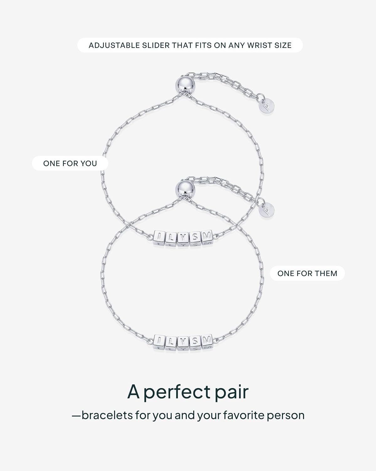 image:imagePAVOI 14K Gold Plated Friendship Matching Adjustable Bracelets for Women Gold Best Friends Bracelet Set BFF ILYSM Bracelet PackILYSM
