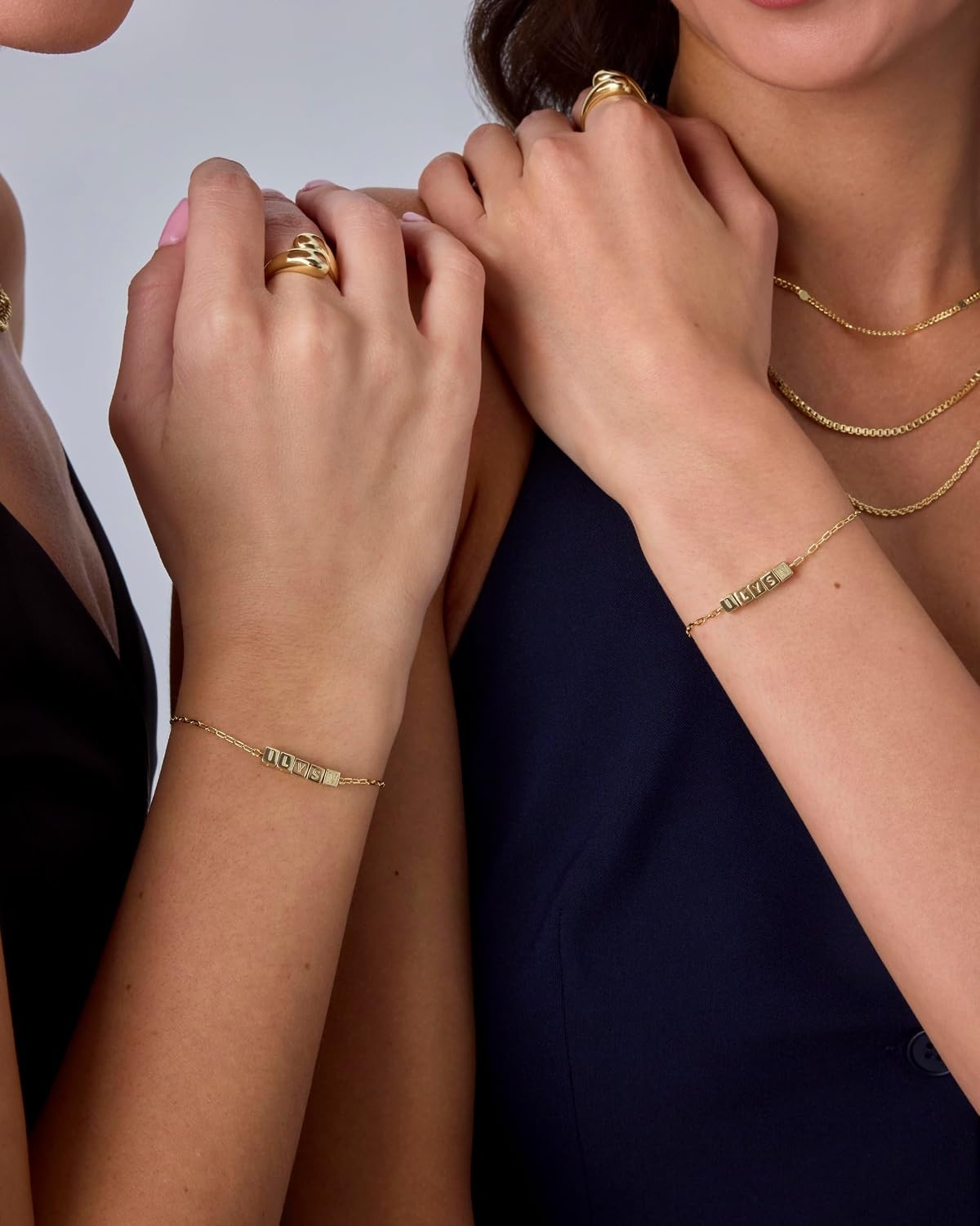 image:imagePAVOI 14K Gold Plated Friendship Matching Adjustable Bracelets for Women Gold Best Friends Bracelet Set BFF ILYSM Bracelet PackILYSM