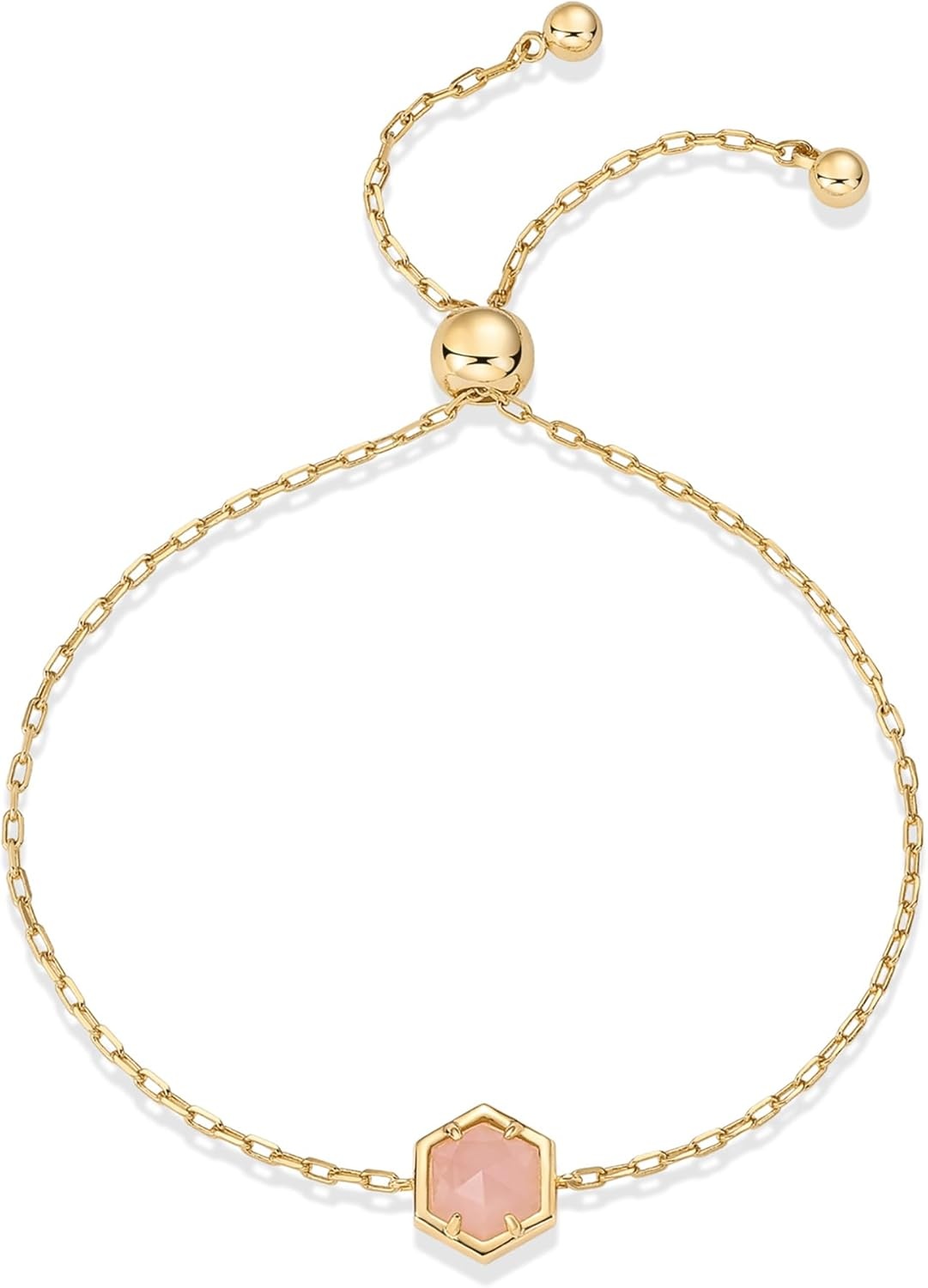 image:imagePAVOI 14K Gold Plated Hexagon Gemstone Bracelet for Women Natural Birthstone BraceletYellow Gold