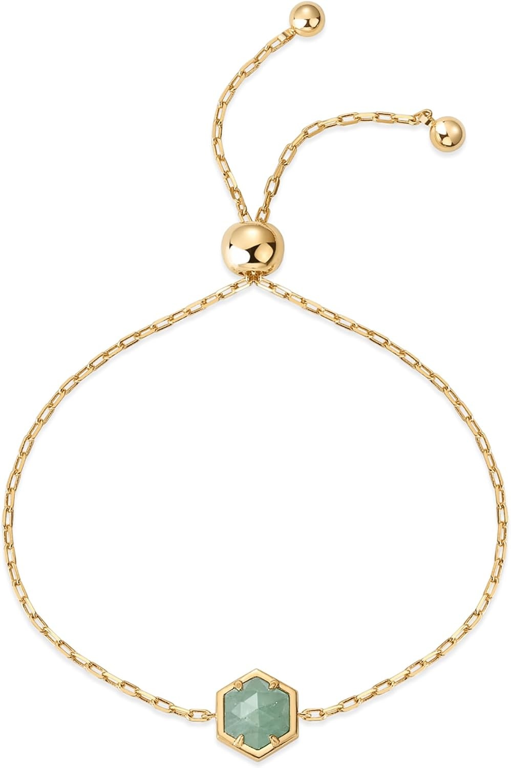 image:imagePAVOI 14K Gold Plated Hexagon Gemstone Bracelet for Women Natural Birthstone BraceletYellow Gold