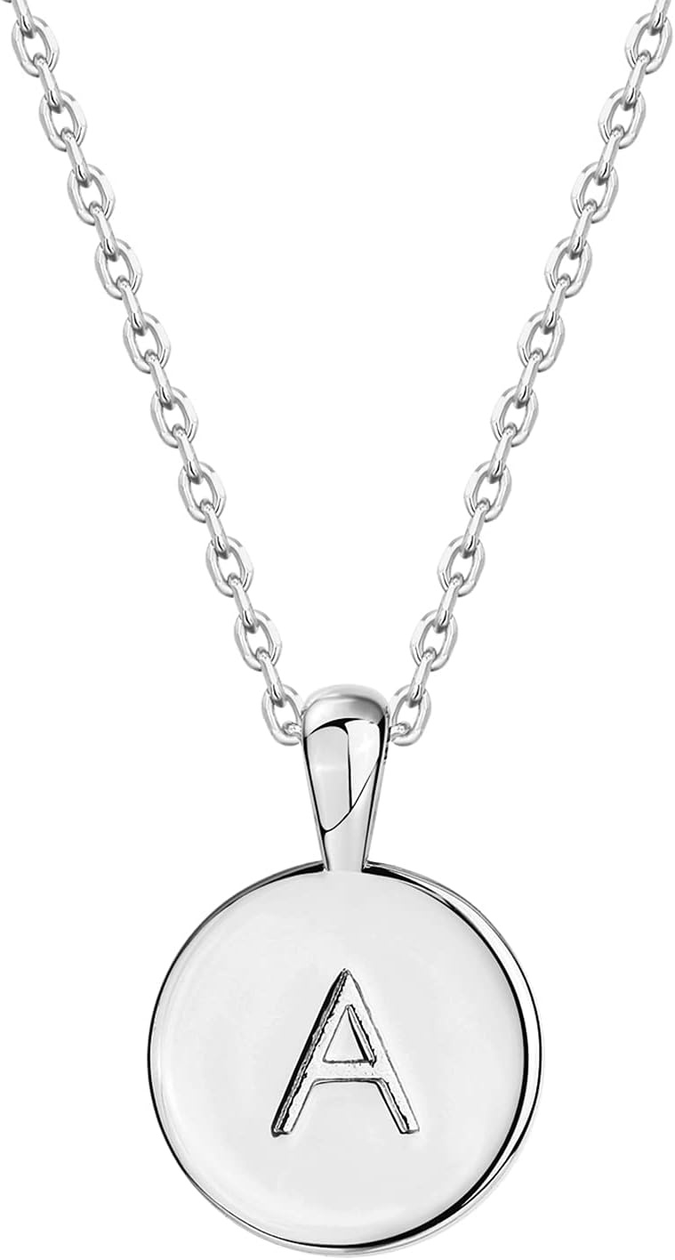image:imagePAVOI 14K Gold Plated Initial Letter Pendant Necklace for Women Gold Alphabetical Initial Necklace A