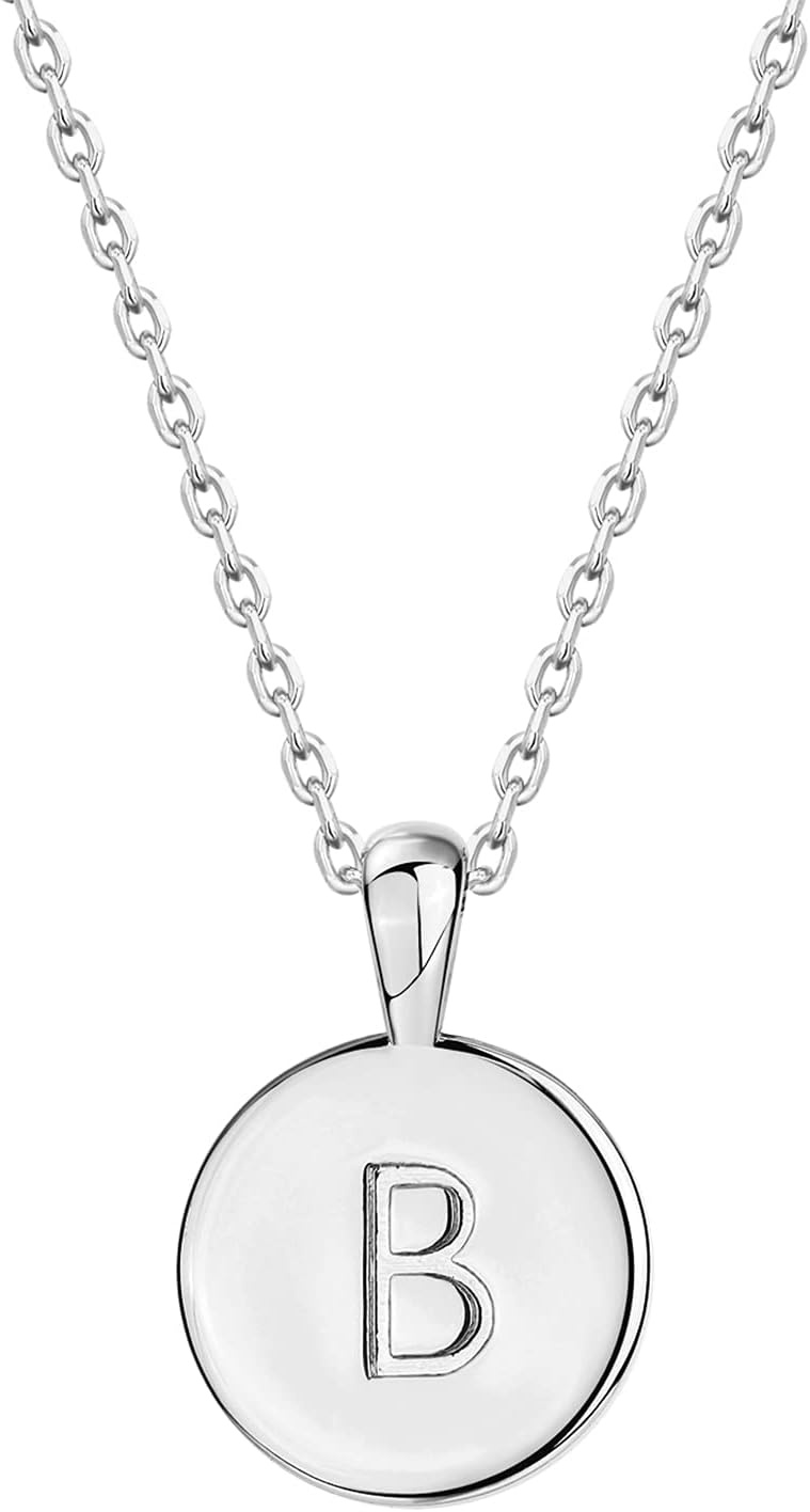 image:imagePAVOI 14K Gold Plated Initial Letter Pendant Necklace for Women Gold Alphabetical Initial Necklace B