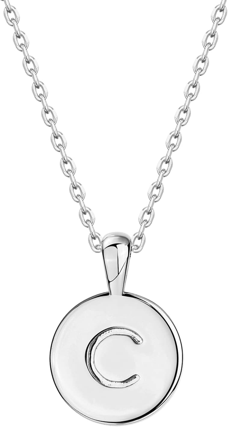 image:imagePAVOI 14K Gold Plated Initial Letter Pendant Necklace for Women Gold Alphabetical Initial Necklace C