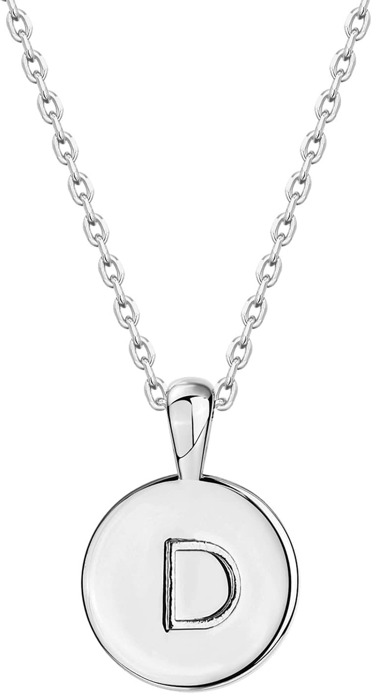 image:imagePAVOI 14K Gold Plated Initial Letter Pendant Necklace for Women Gold Alphabetical Initial Necklace D