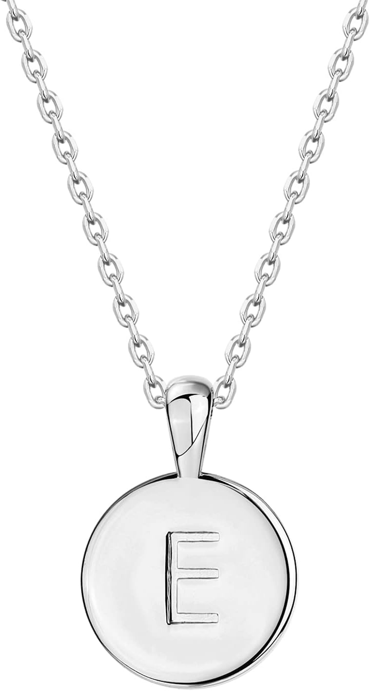 image:imagePAVOI 14K Gold Plated Initial Letter Pendant Necklace for Women Gold Alphabetical Initial Necklace E