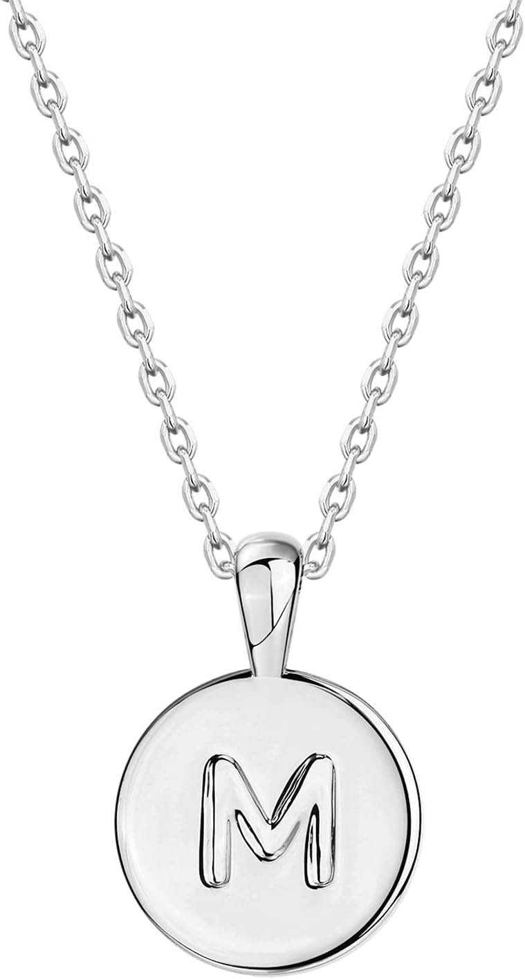 image:imagePAVOI 14K Gold Plated Initial Letter Pendant Necklace for Women Gold Alphabetical Initial Necklace M