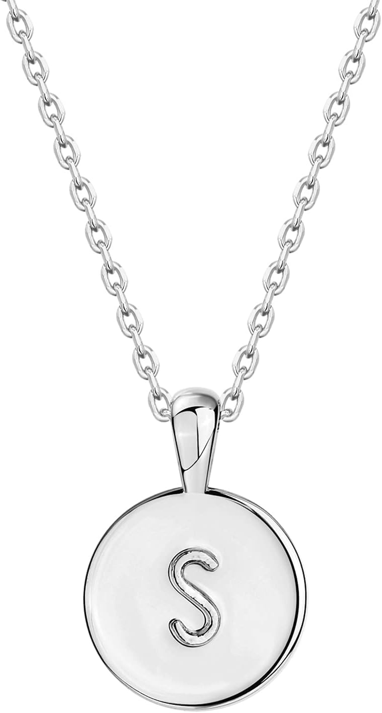 image:imagePAVOI 14K Gold Plated Initial Letter Pendant Necklace for Women Gold Alphabetical Initial Necklace S