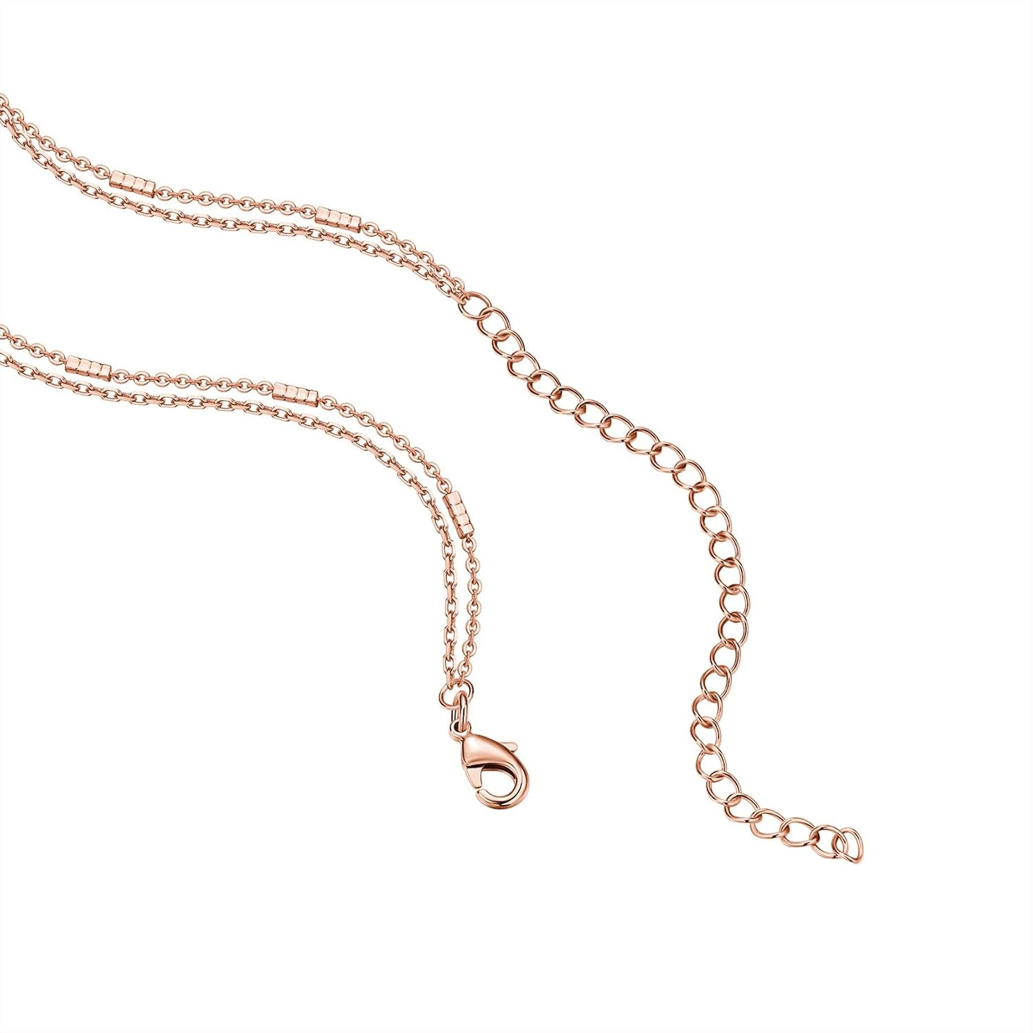 image:imagePAVOI 14K Gold Plated Layering Necklaces  Stylish Minimalist Design Pendant Necklaces  Bar Circle Lotus Disc Dog Tag Horizontal Bar Pendants for WomenRose Gold