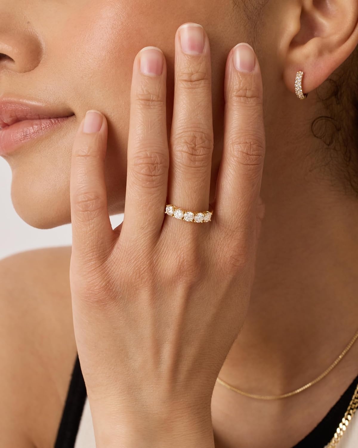 image:imagePAVOI 14K Gold Plated Premium Cubic Zirconia Engagement Ring for Women Promise Eternity Ring JewelryYellow Gold