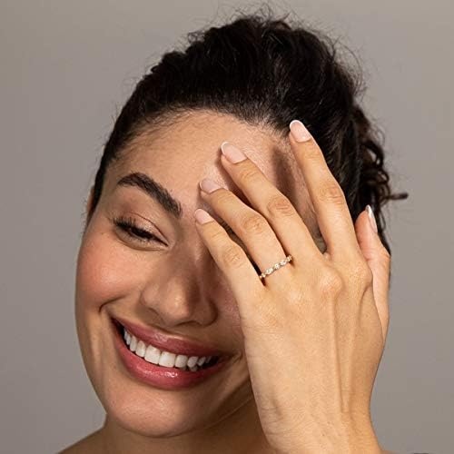 image:imagePAVOI 14K Gold Plated Rings Cubic Zirconia Love 25mm Stackable Rings for WomenRose Gold
