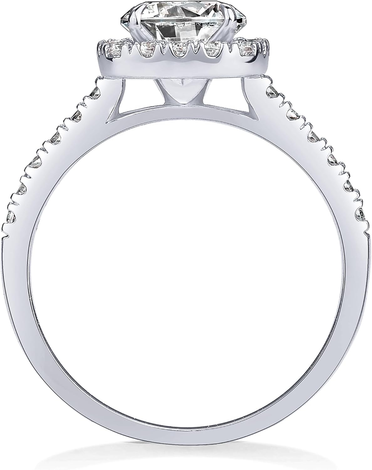 image:imagePAVOI 14K Gold Plated Square Halo Engagement Rings Premium Cubic Zirconia Promise Eternity Ring for Women Wedding BandsWhite Gold