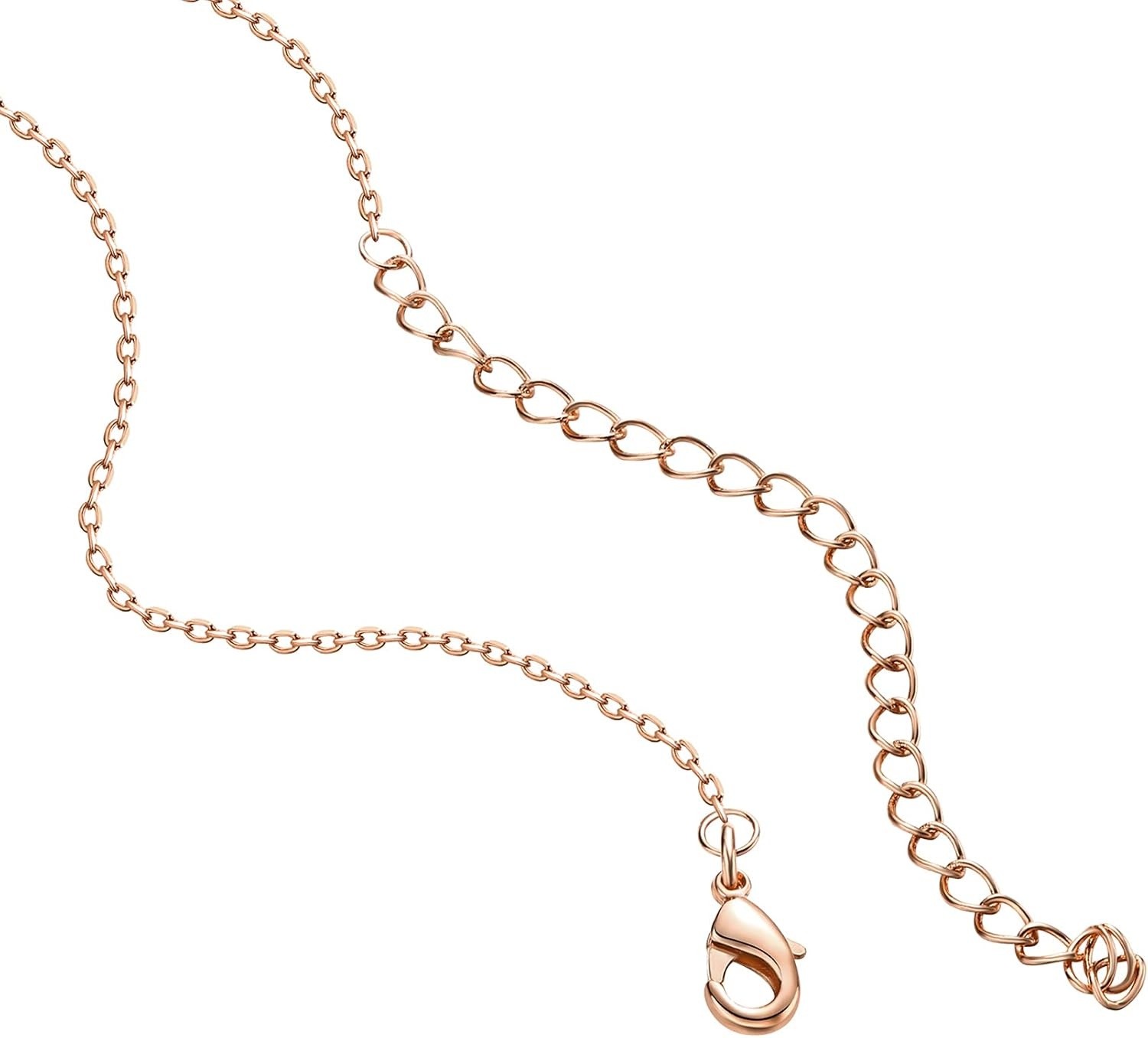 image:imagePAVOI 14K Gold Plated Station Necklace Simulated Diamond Layering Necklaces Womens CZ ChainRose Gold
