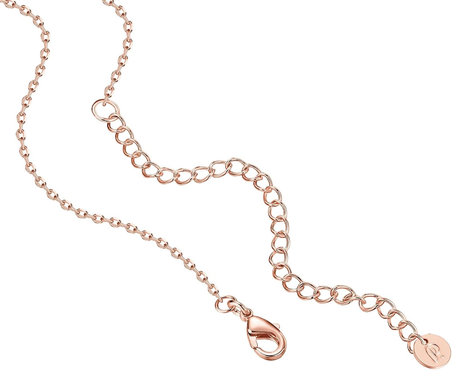 image:imagePAVOI 14K Gold Plated Station Necklace Simulated Diamond Layering Necklaces Womens CZ ChainRose Gold