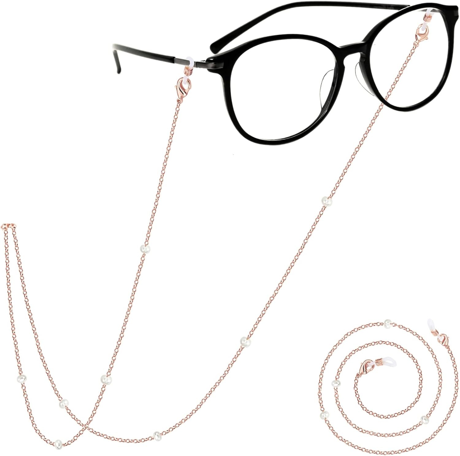 image:imagePAVOI 14K Gold Plated SunglassesGlasses Strap Lanyard Glasses Chains for Women Gold Eye Glasses Holder Around NeckRose Gold