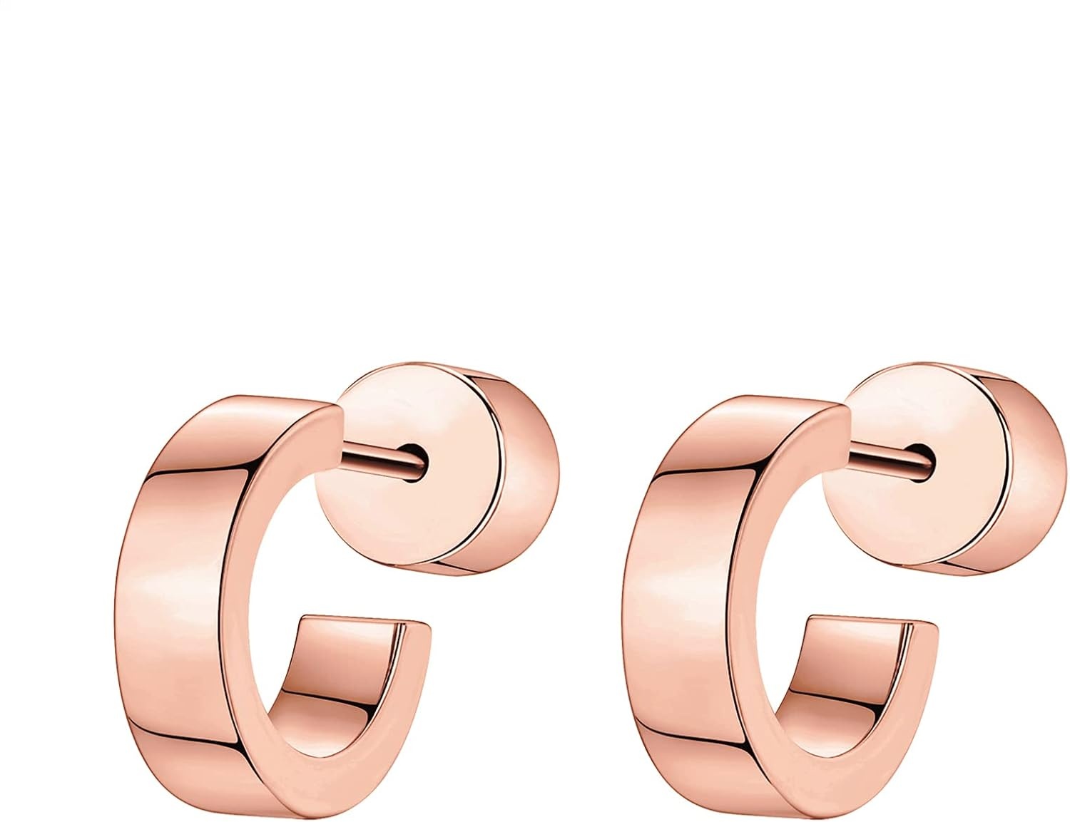 image:imagePAVOI 14K Gold Plated Thin Square Edge Open Hoop Earrings for Women Trendy Lightweight Open Hoops100 Millimeters