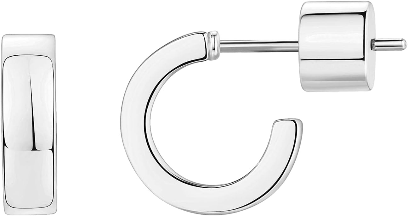 image:imagePAVOI 14K Gold Plated Thin Square Edge Open Hoop Earrings for Women Trendy Lightweight Open Hoops100 Millimeters