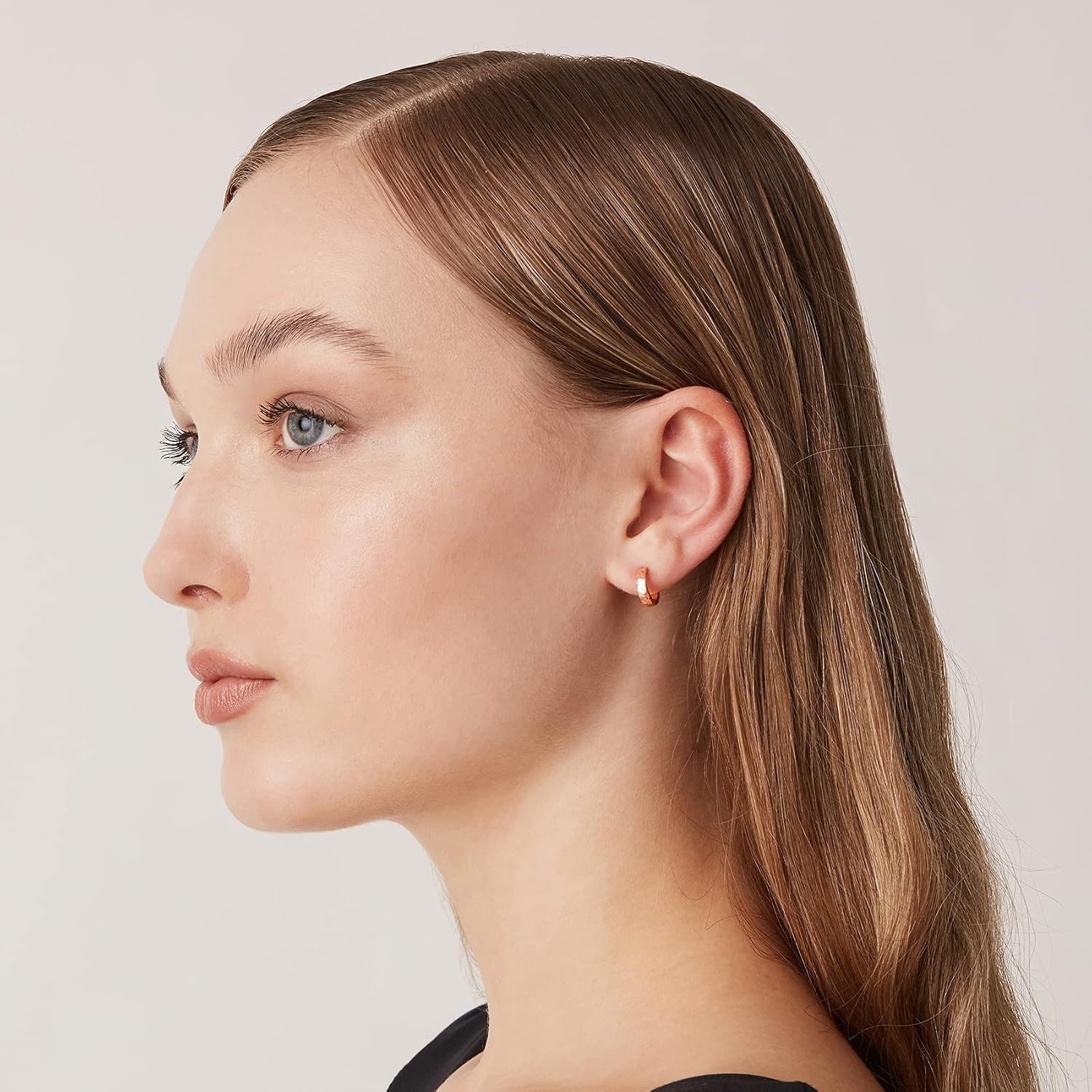 image:imagePAVOI 14K Gold Plated Thin Square Edge Open Hoop Earrings for Women Trendy Lightweight Open Hoops110 Millimeters