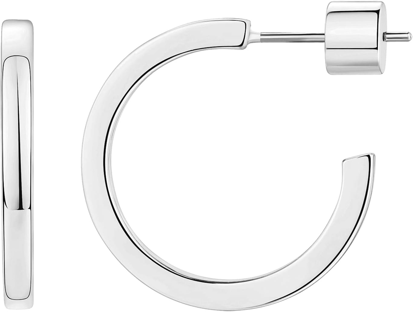 image:imagePAVOI 14K Gold Plated Thin Square Edge Open Hoop Earrings for Women Trendy Lightweight Open Hoops20 Millimeters