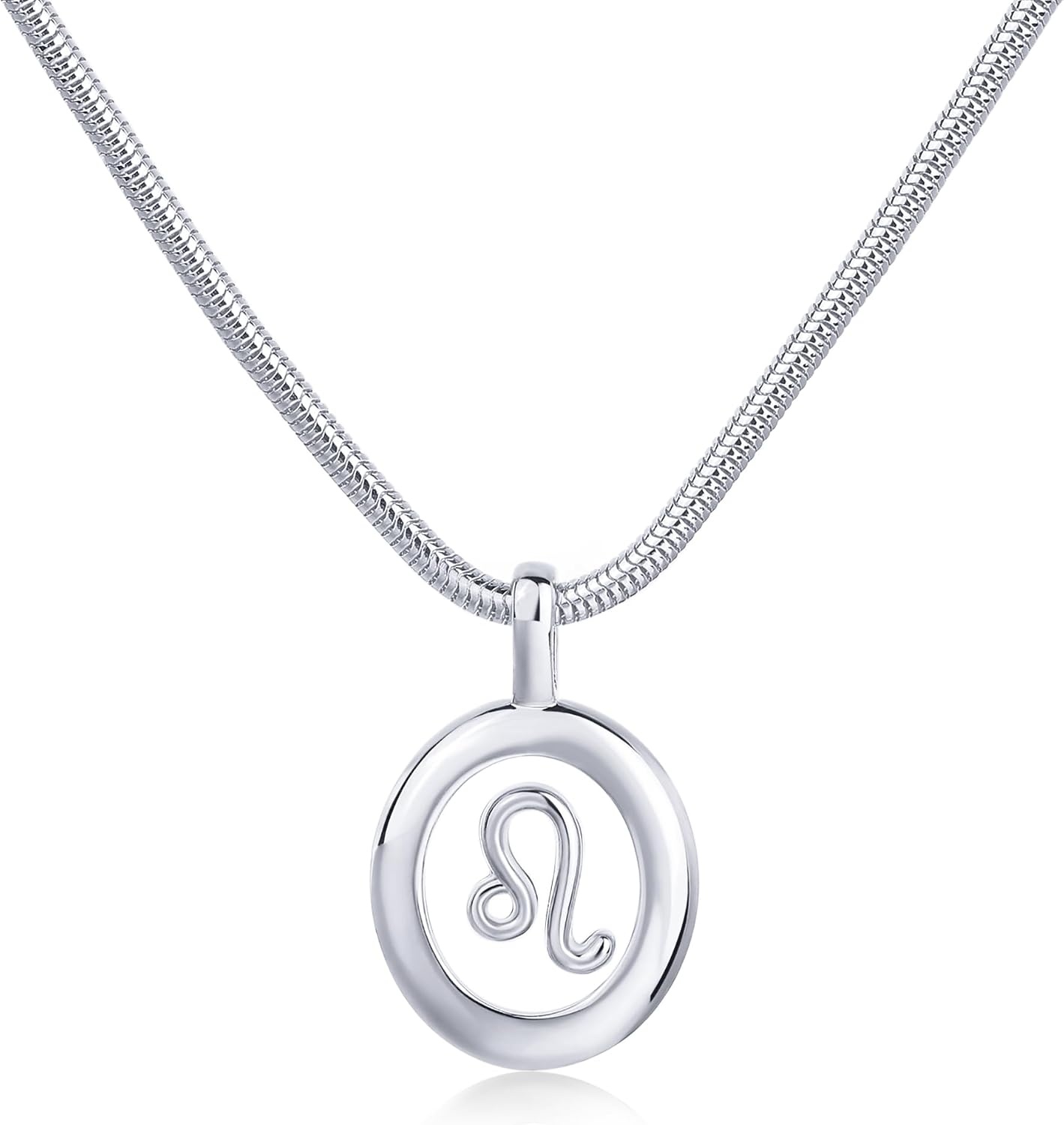 image:imagePAVOI 14K Gold Plated Unique Floating Astrology Pendant Necklace for Women Horoscope Charm Necklace Dainty Zodiac GiftsWhite Gold